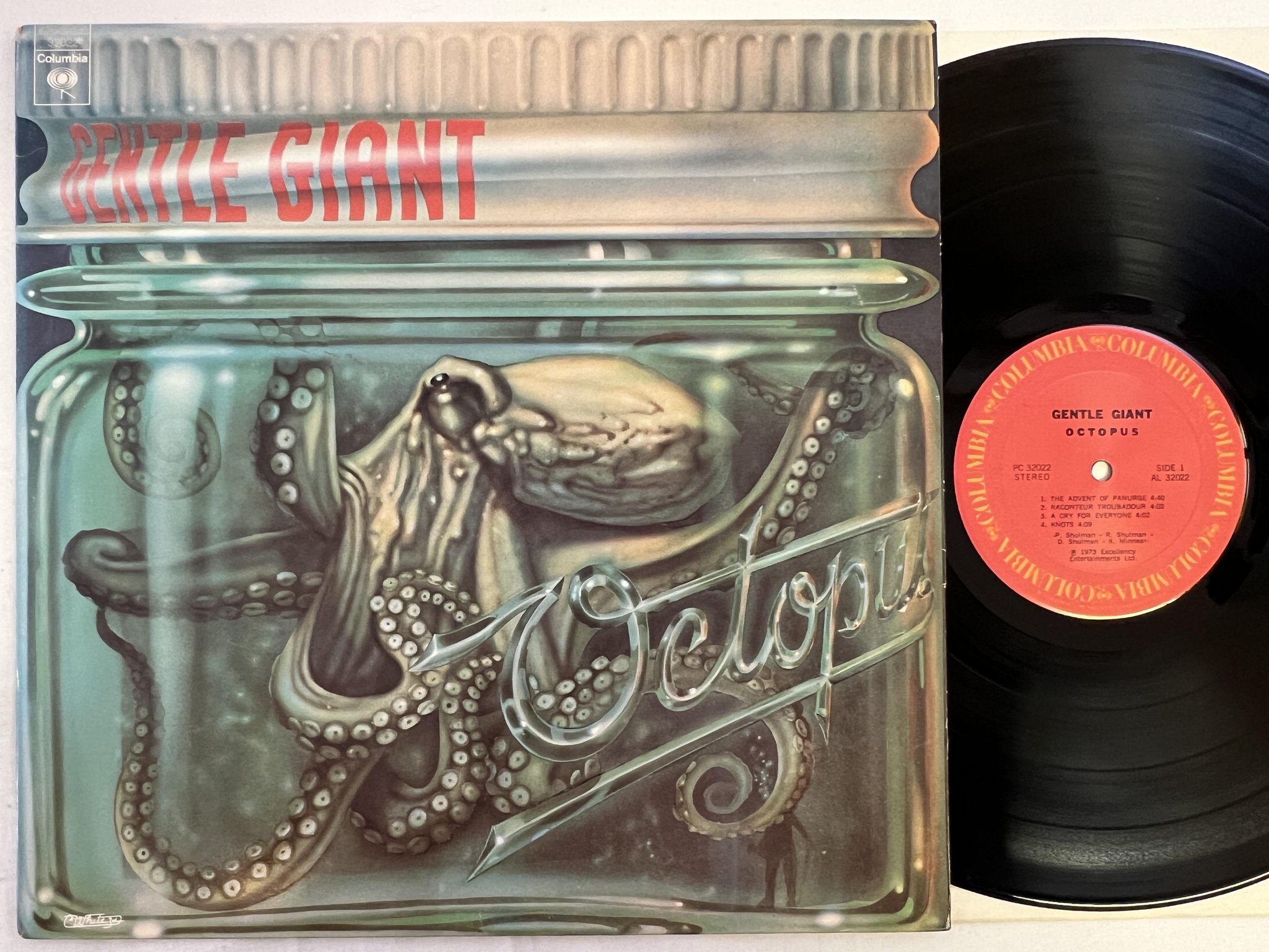 Omslagsbild för skivan GENTLE GIANT octopus LP -73 US COLUMBIA PC 32022