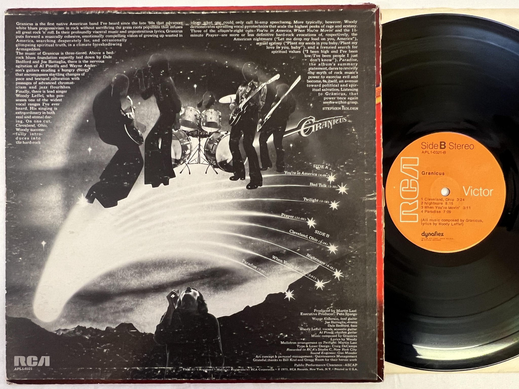 Omslagsbild för skivan GRANICUS s/t LP -73 US RCA APL1-0321 *' MEGA RARE HARD ROCK **