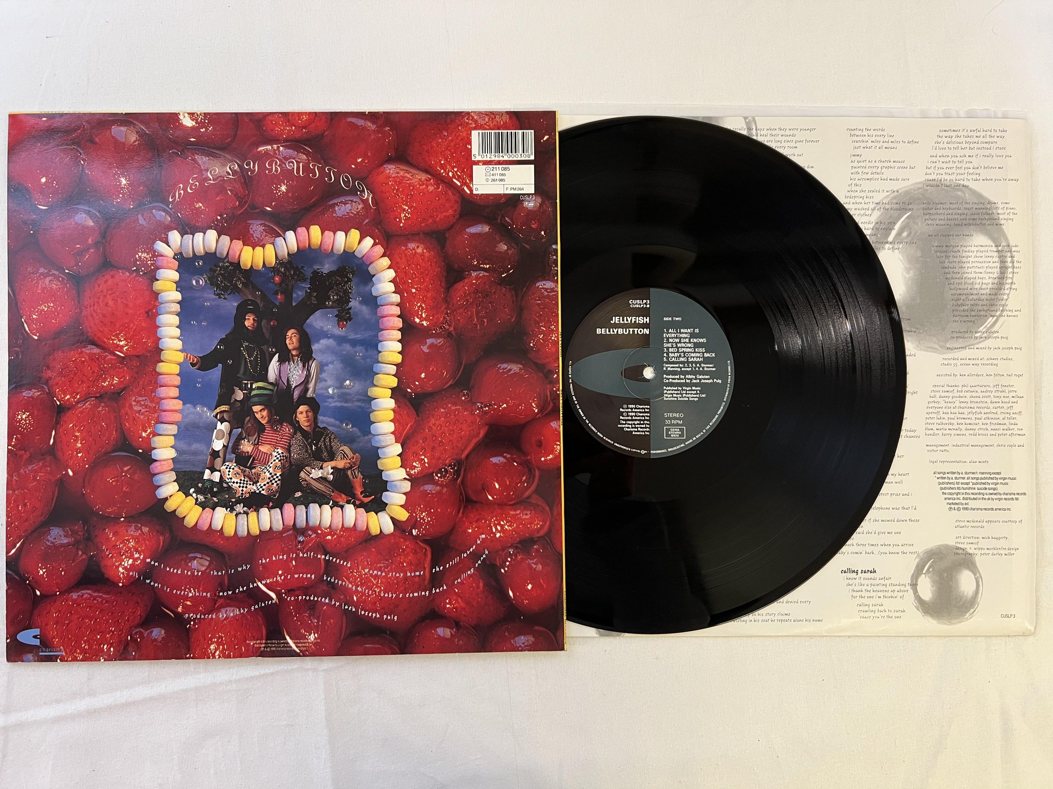 Omslagsbild för skivan JELLYFISH Bellybutton LP -90 Ger CHARISMA CUSLP3