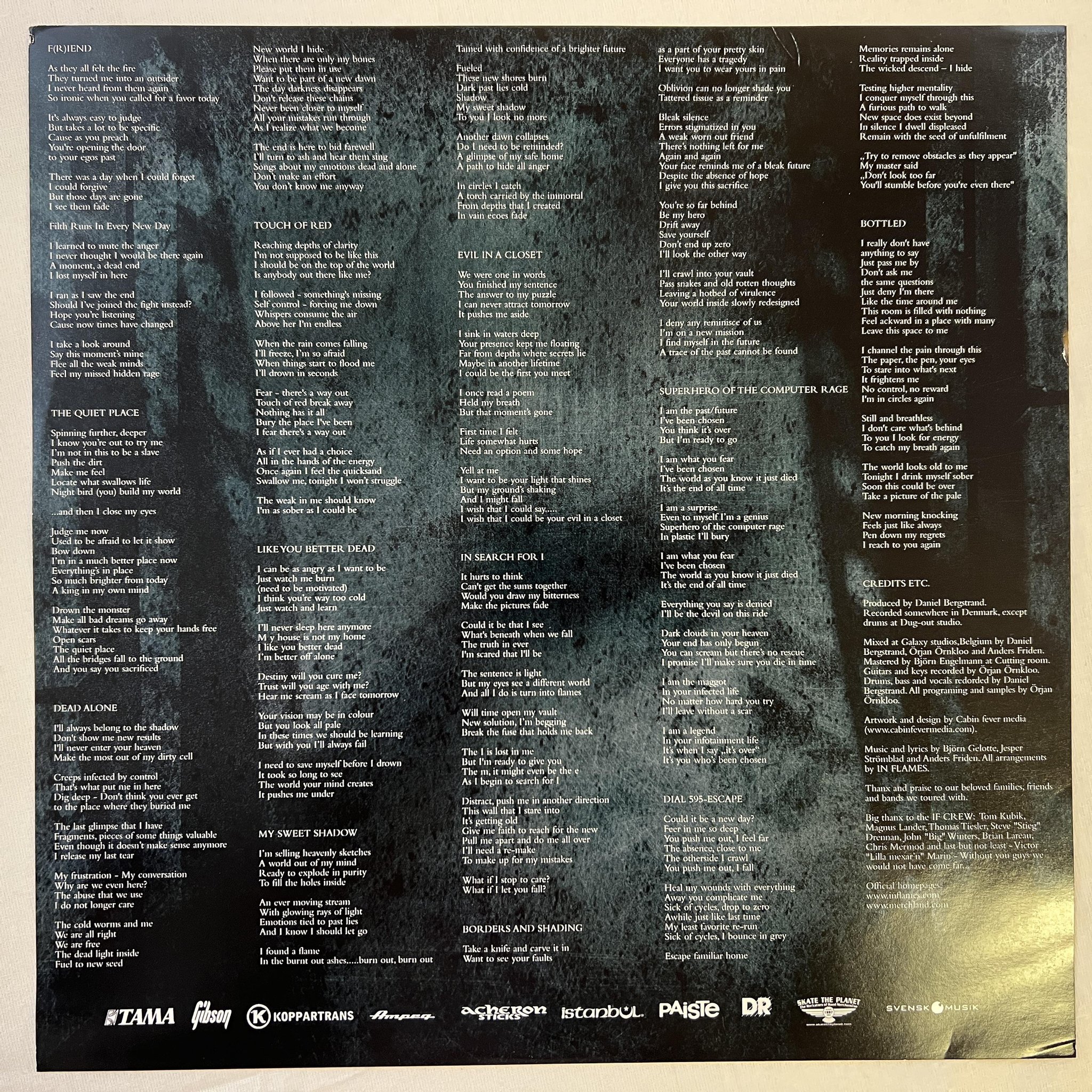 Omslagsbild för skivan IN FLAMES Soundtrack To Your Escape LP 2004 NUCLEAR BLAST picture disc 