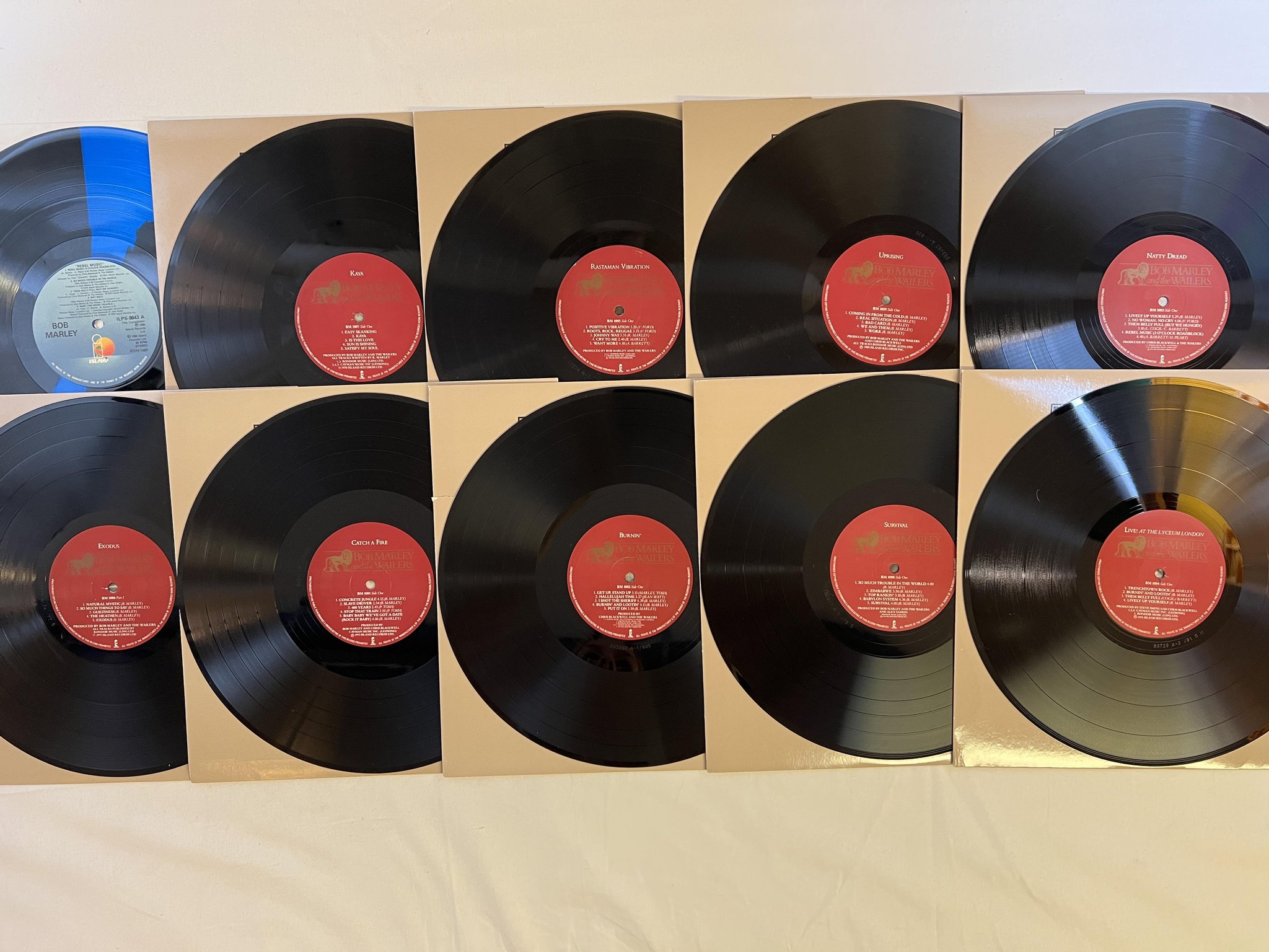 Omslagsbild för skivan BOB MARLEY & THE WAILERS The Box Set 9xLP -82 UK # 03350 ** RARE **