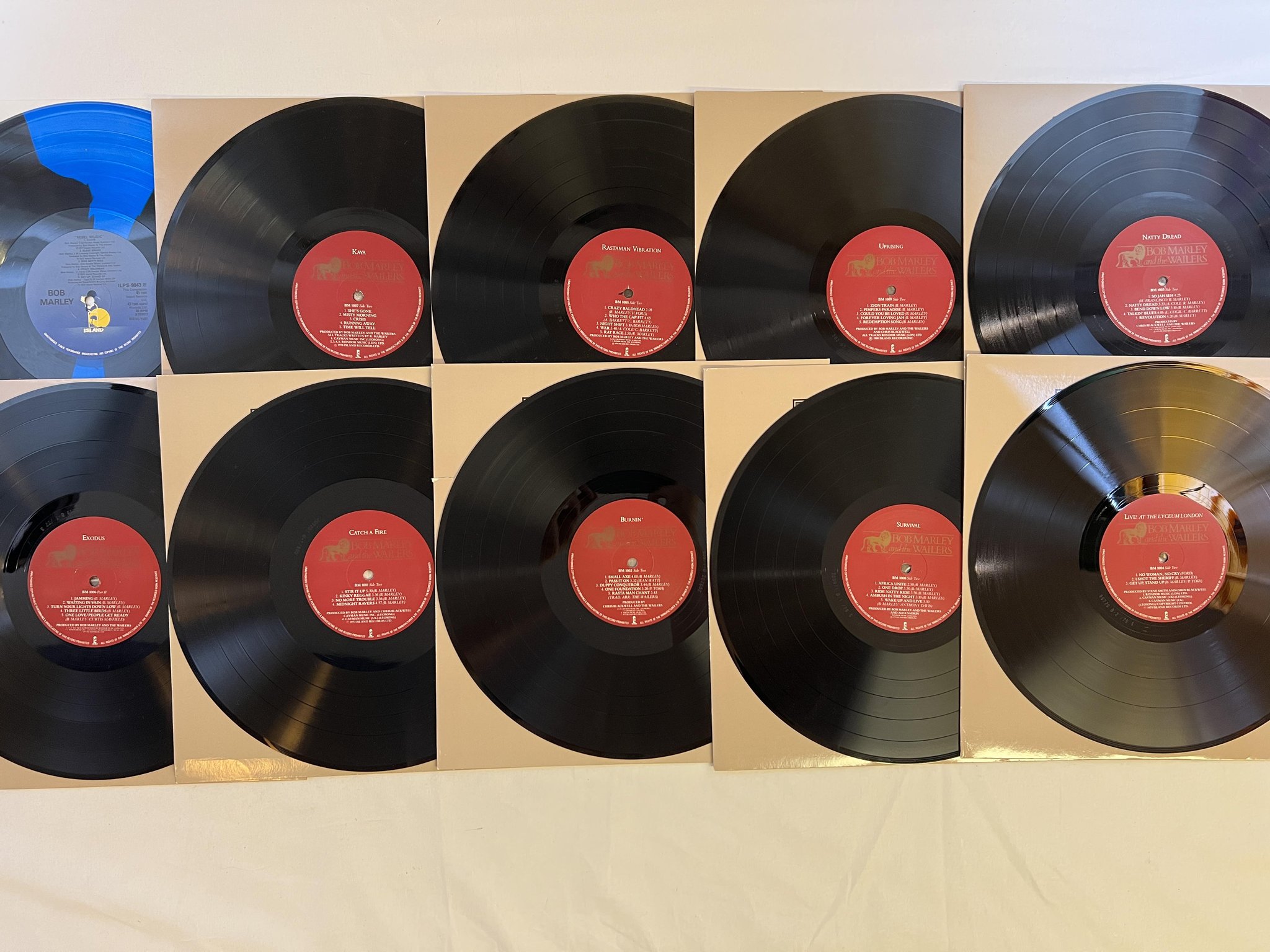 Omslagsbild för skivan BOB MARLEY & THE WAILERS The Box Set 9xLP -82 UK # 03350 ** RARE **