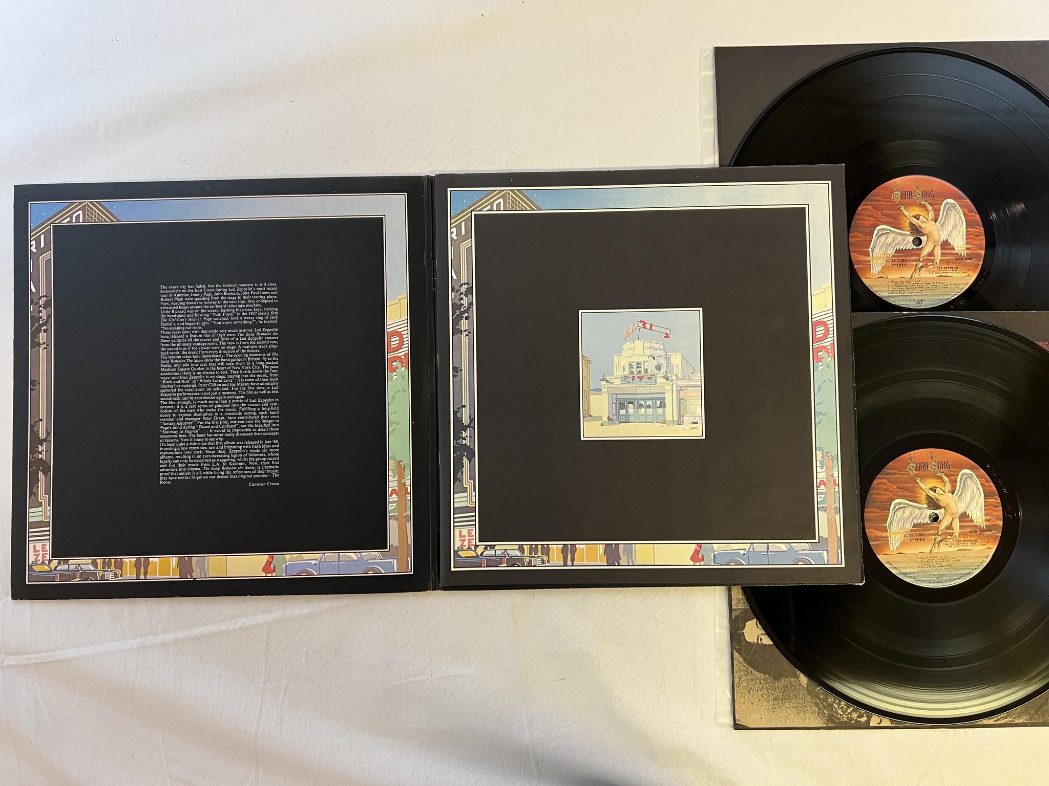 Omslagsbild för skivan LED ZEPPELIN The Song Remains The Same 2xLP -76 US SWAN SONG SS 2-201