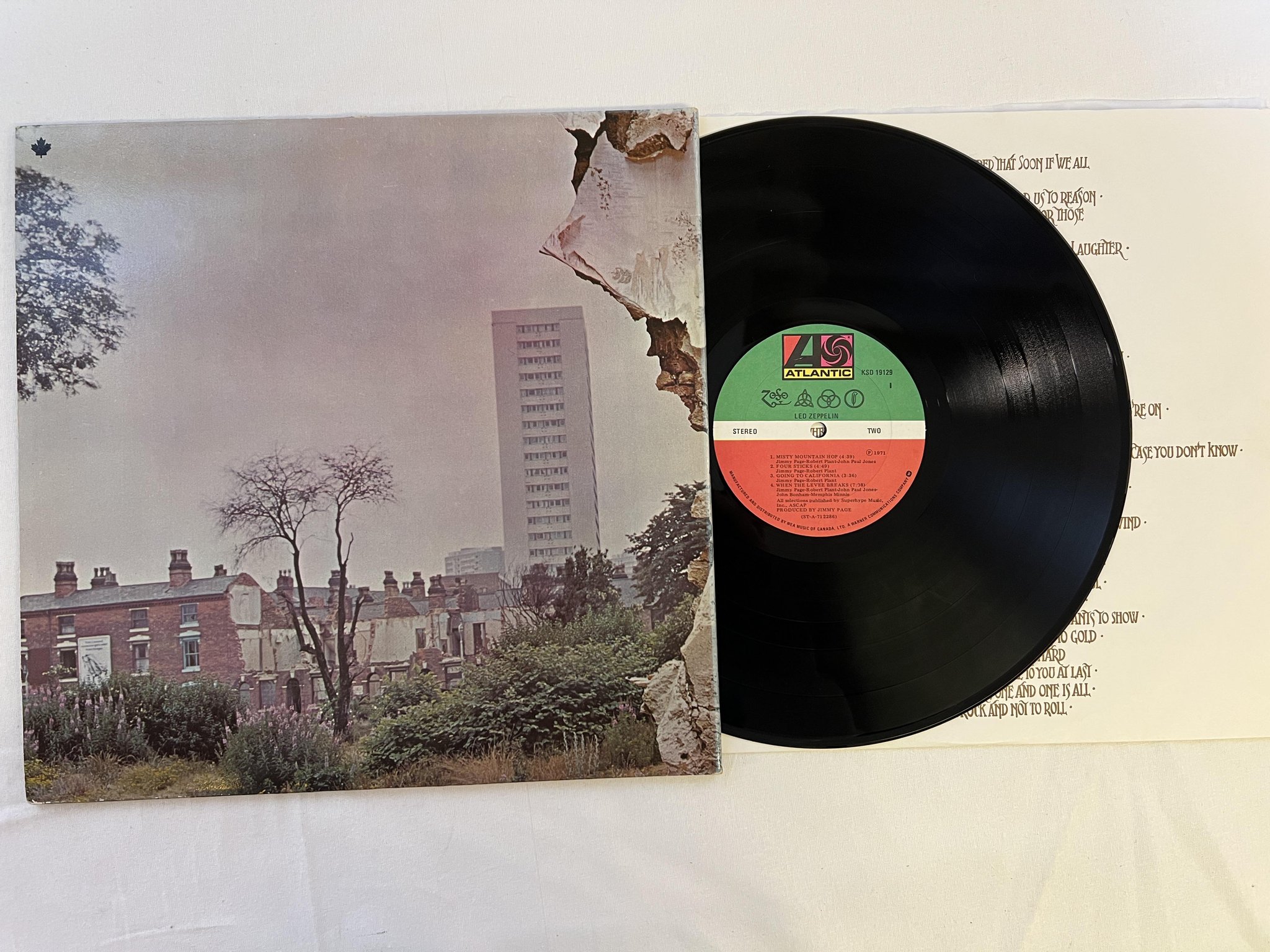 Omslagsbild för skivan LED ZEPPELIN  s/t LP re Can ATLANTIC KDS 19129 ** stairway to heaven **