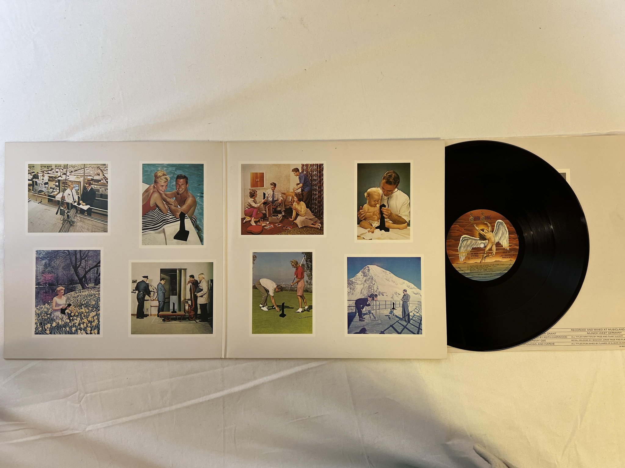 Omslagsbild för skivan LED ZEPPELIN present LP -76 US SWAN SONG SS 8416