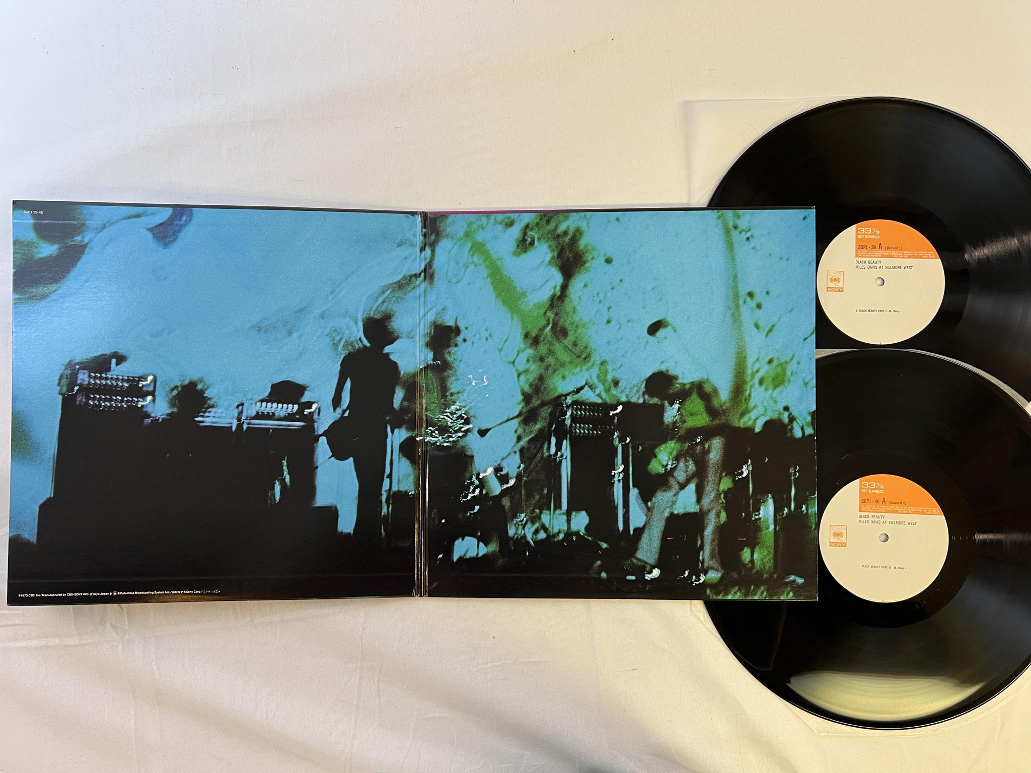 Omslagsbild för skivan MILES DAVIS black beauty 2xLP -73 Japan CBS/SONY SOPJ-39-40 