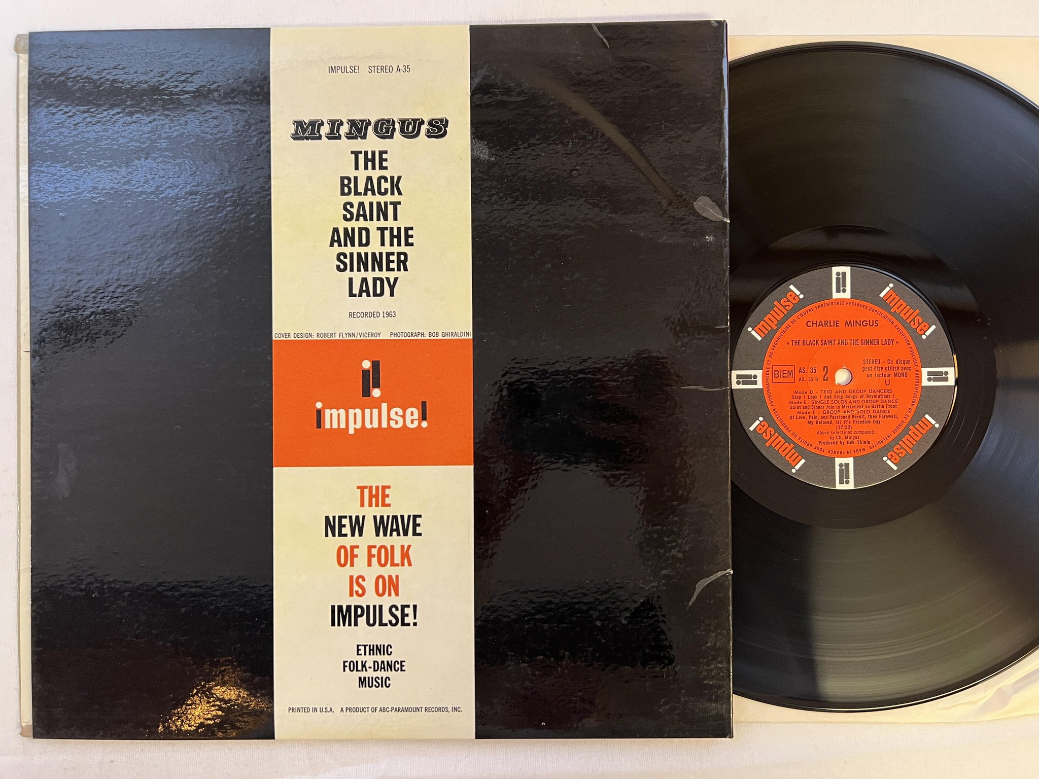 Omslagsbild för skivan CHARLIE MINGUS the black saint and the sinner lady LP -71 Fra IMPULSE AS-35