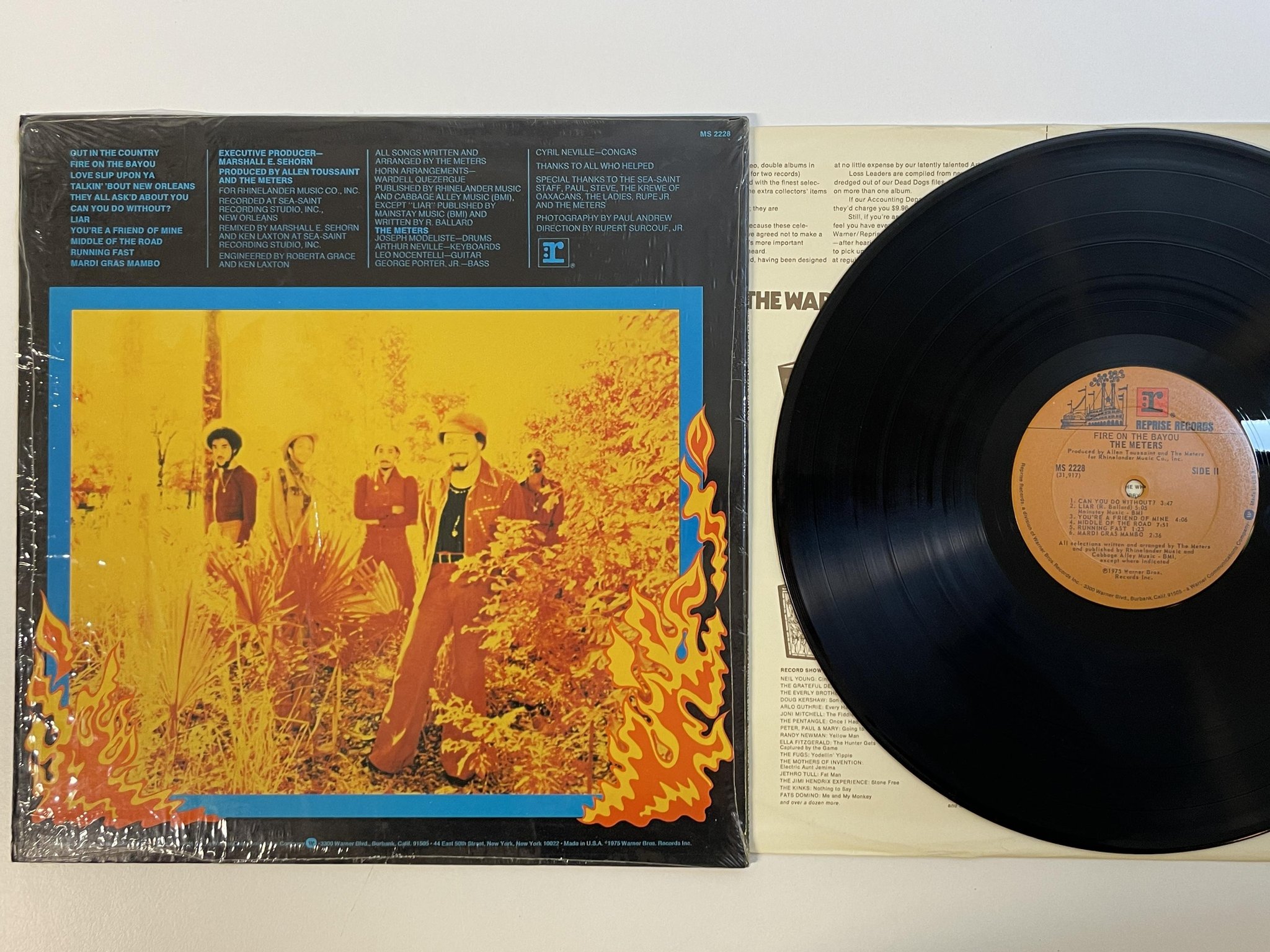 Omslagsbild för skivan THE METERS fire on the Bayou LP -75 US REPRISE MS 2228