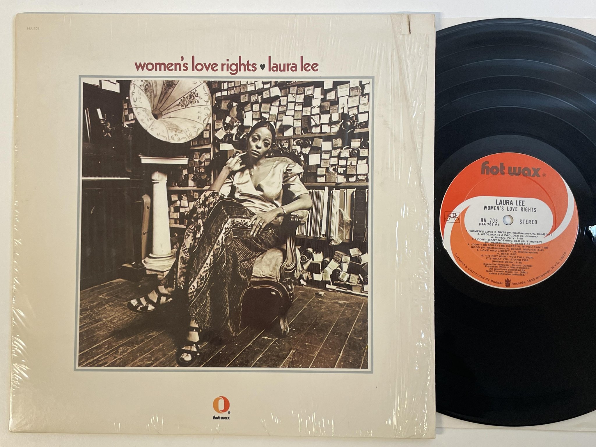 Omslagsbild för skivan LAURA LEE women's love rights LP -72 US HOT WAX HA 708