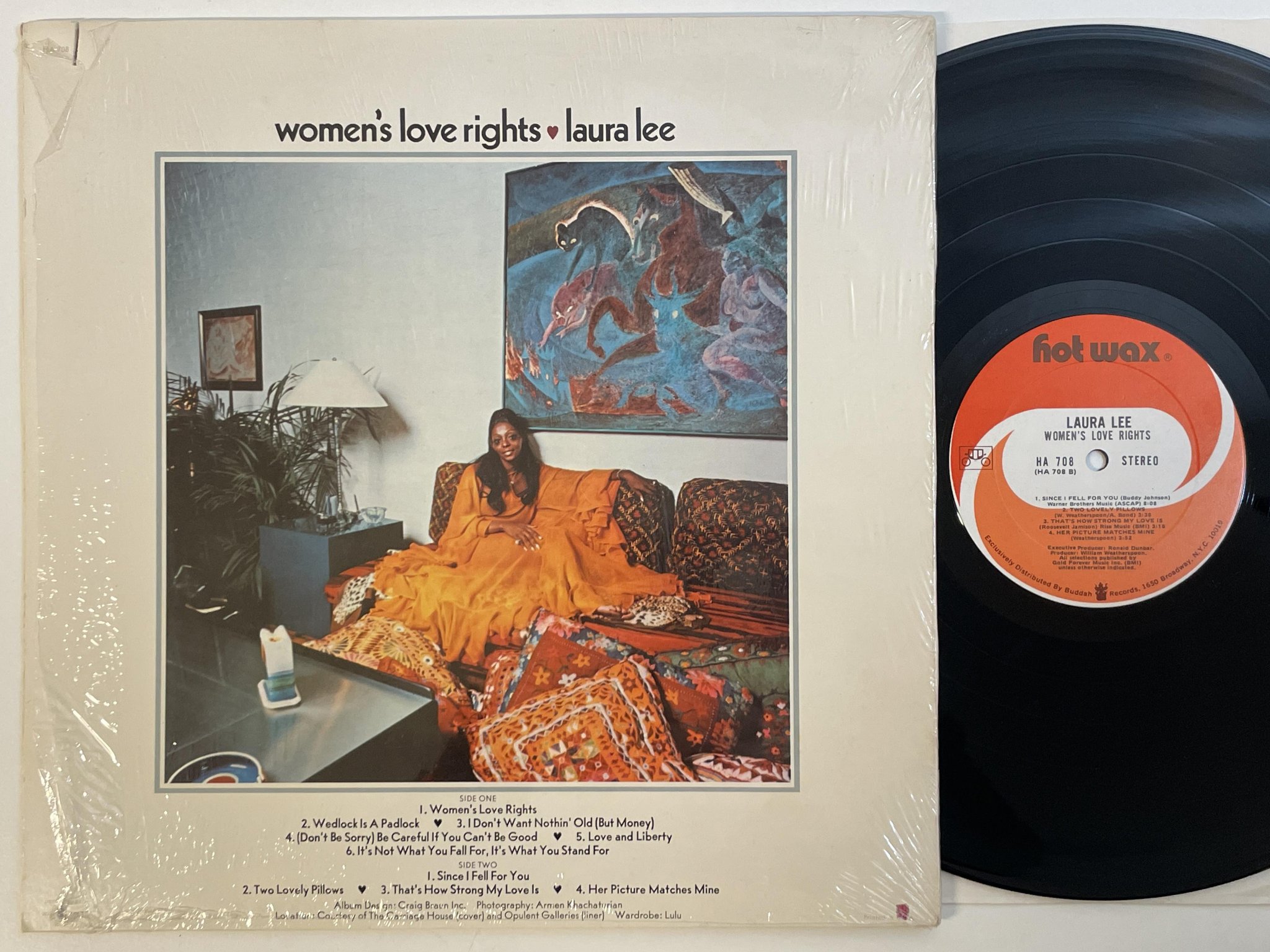 Omslagsbild för skivan LAURA LEE women's love rights LP -72 US HOT WAX HA 708