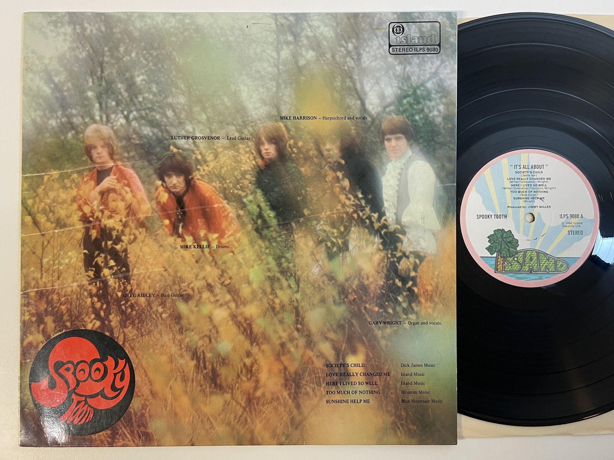 Omslagsbild för skivan SPOOKY TOOTH it's all about LP UK ISLAND pink rim ILPS 9080