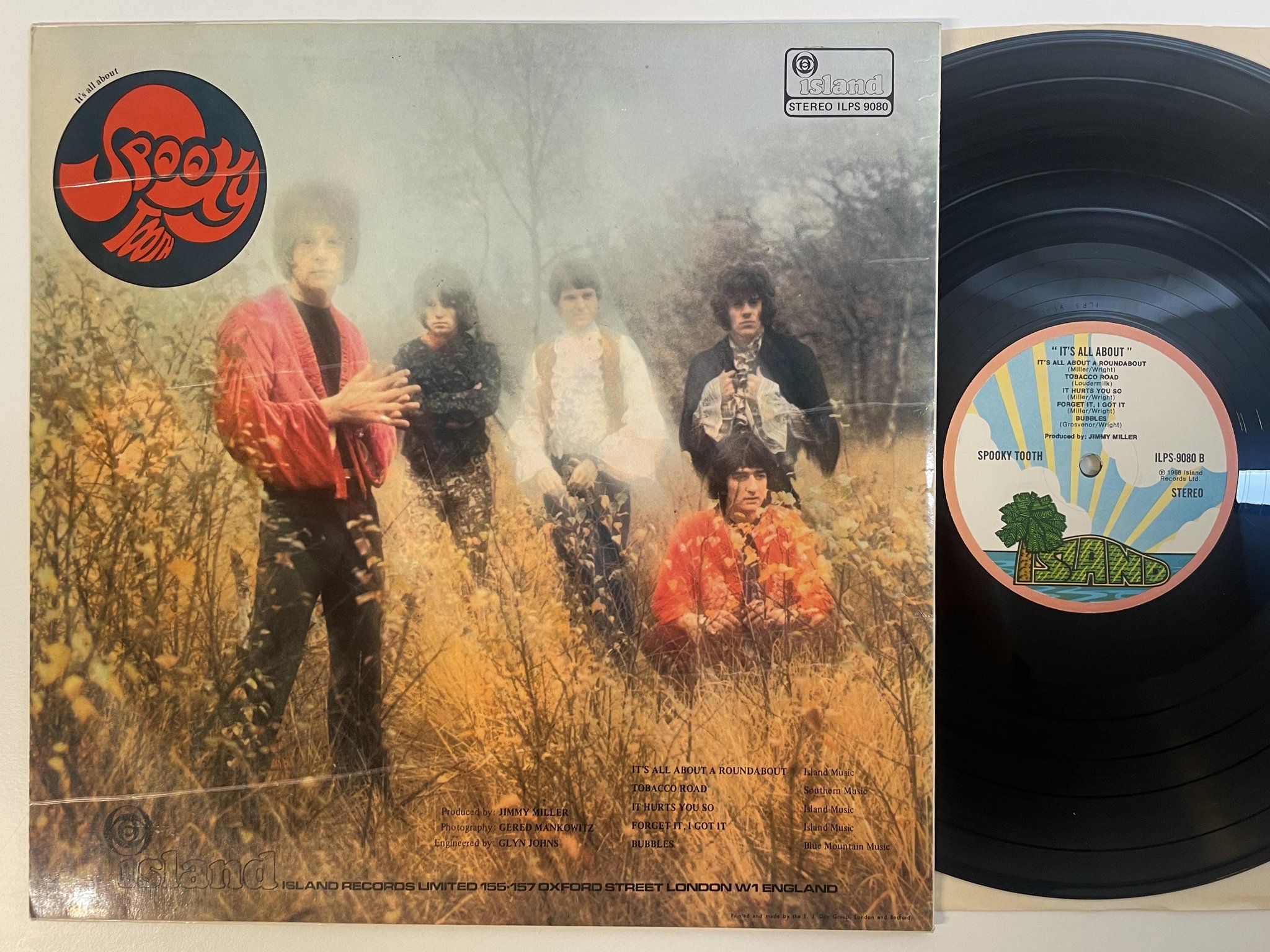 Omslagsbild för skivan SPOOKY TOOTH it's all about LP UK ISLAND pink rim ILPS 9080