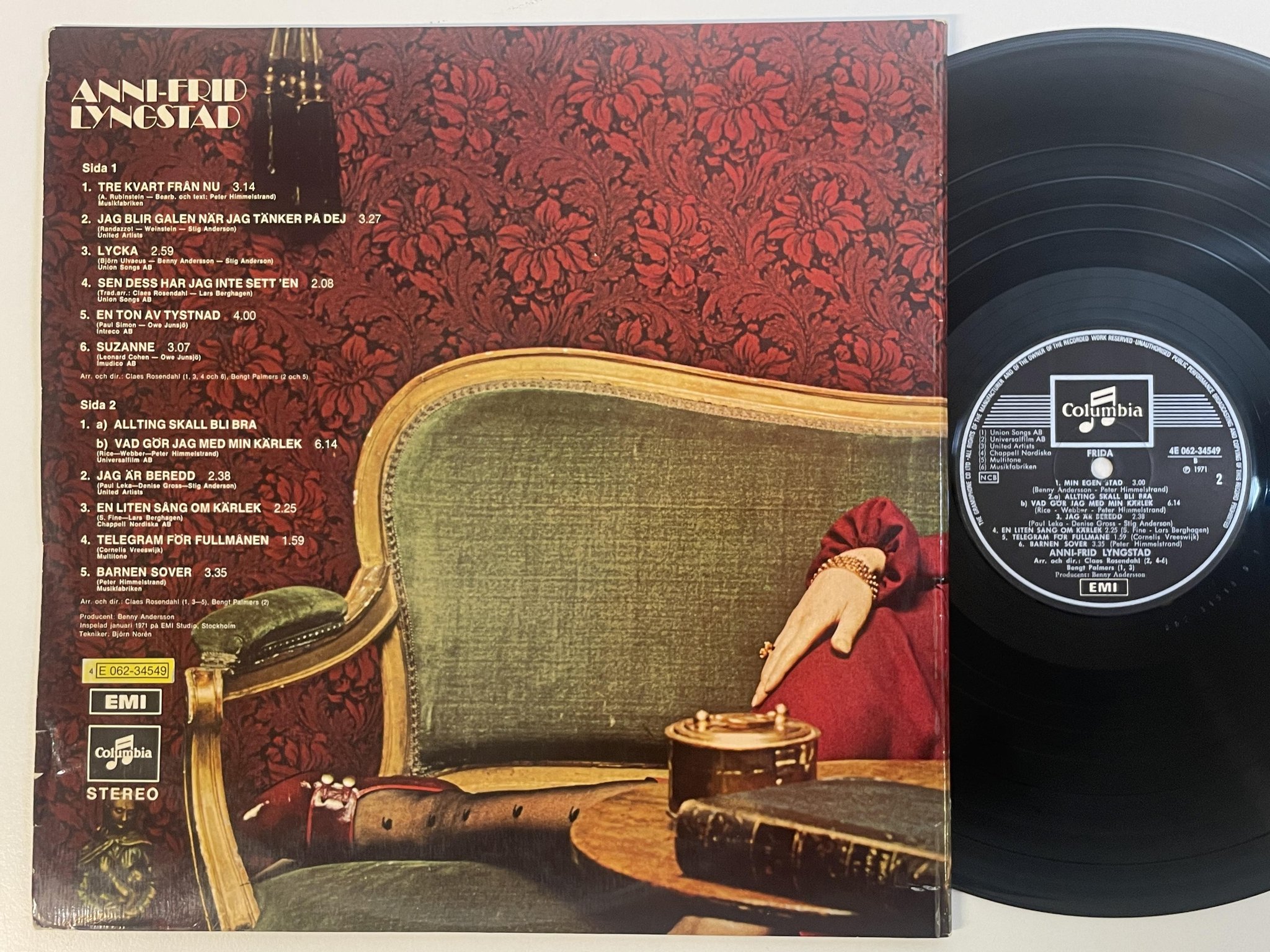 Omslagsbild för skivan ANNI-FRID LYNGSTAD Frida LP -71 COLUMBIA 4E 062-34549