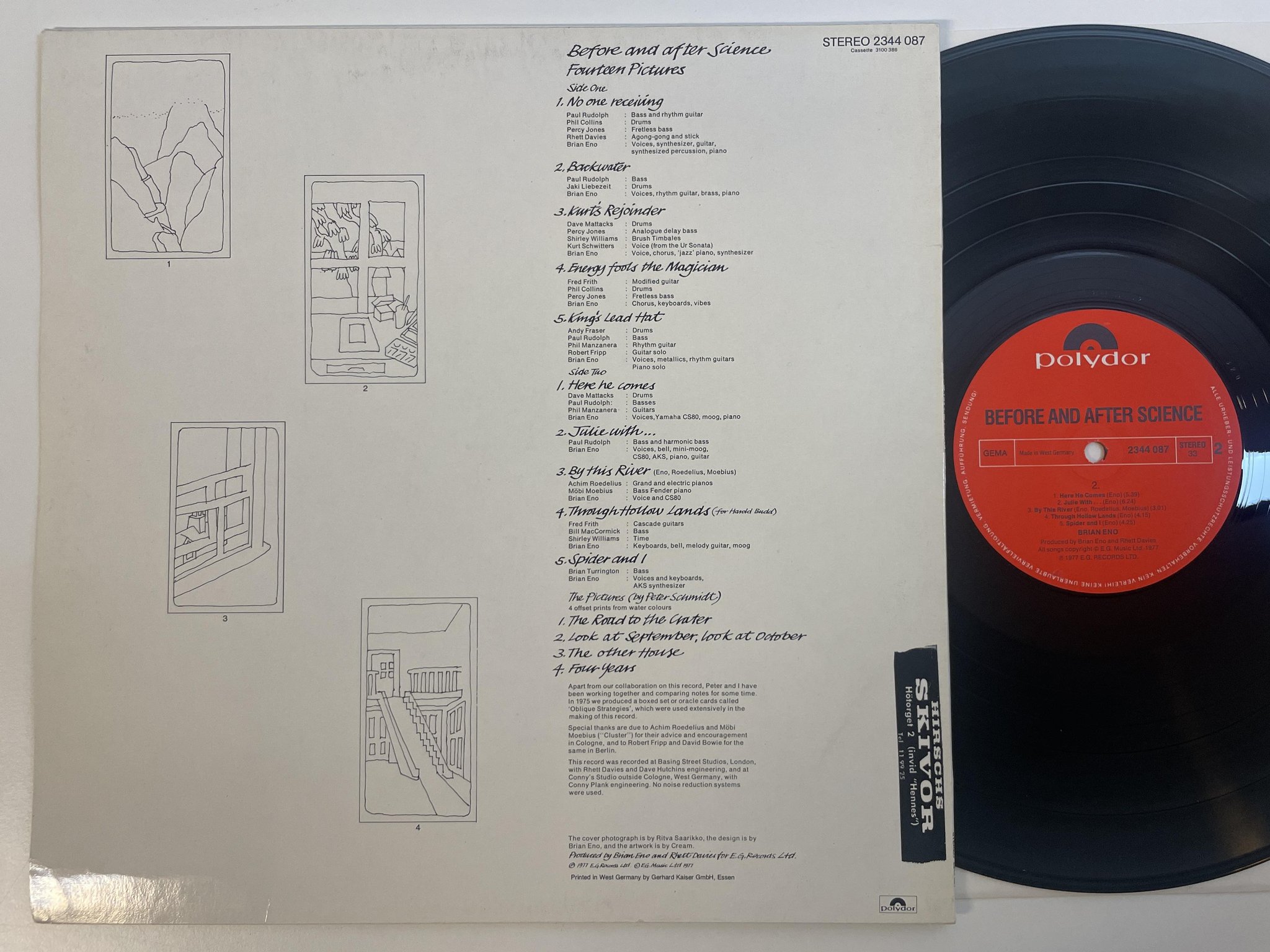 Omslagsbild för skivan BRIAN ENO before and after science LP -77 Ger POLYDOR 2344087