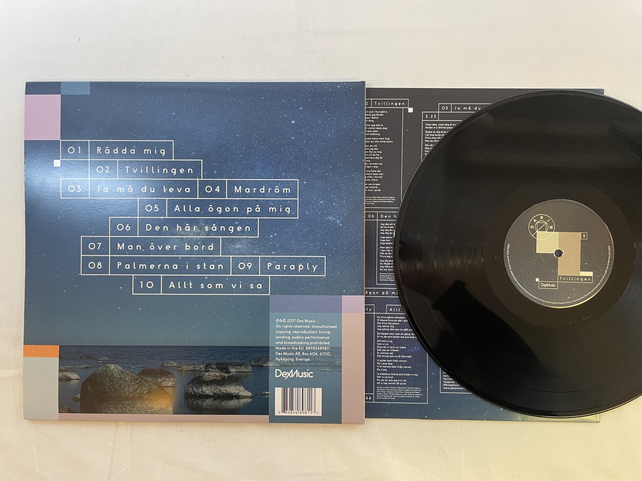 Omslagsbild för skivan DARIN tvillingen LP 2017 Swe DEX MUSIC 88985489811 