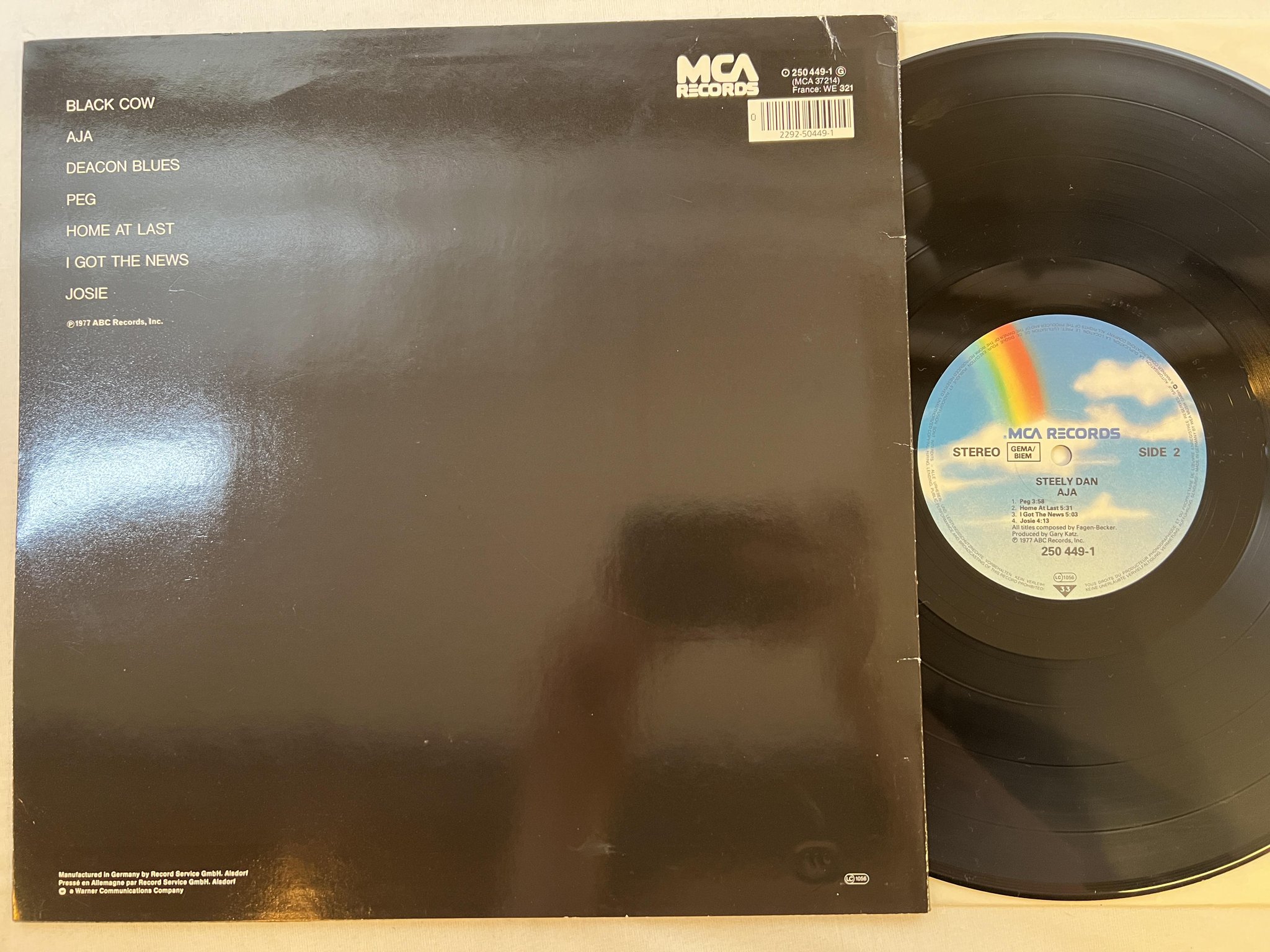 Omslagsbild för skivan STEELY DAN aja LP re Ger MCA 250449-1
