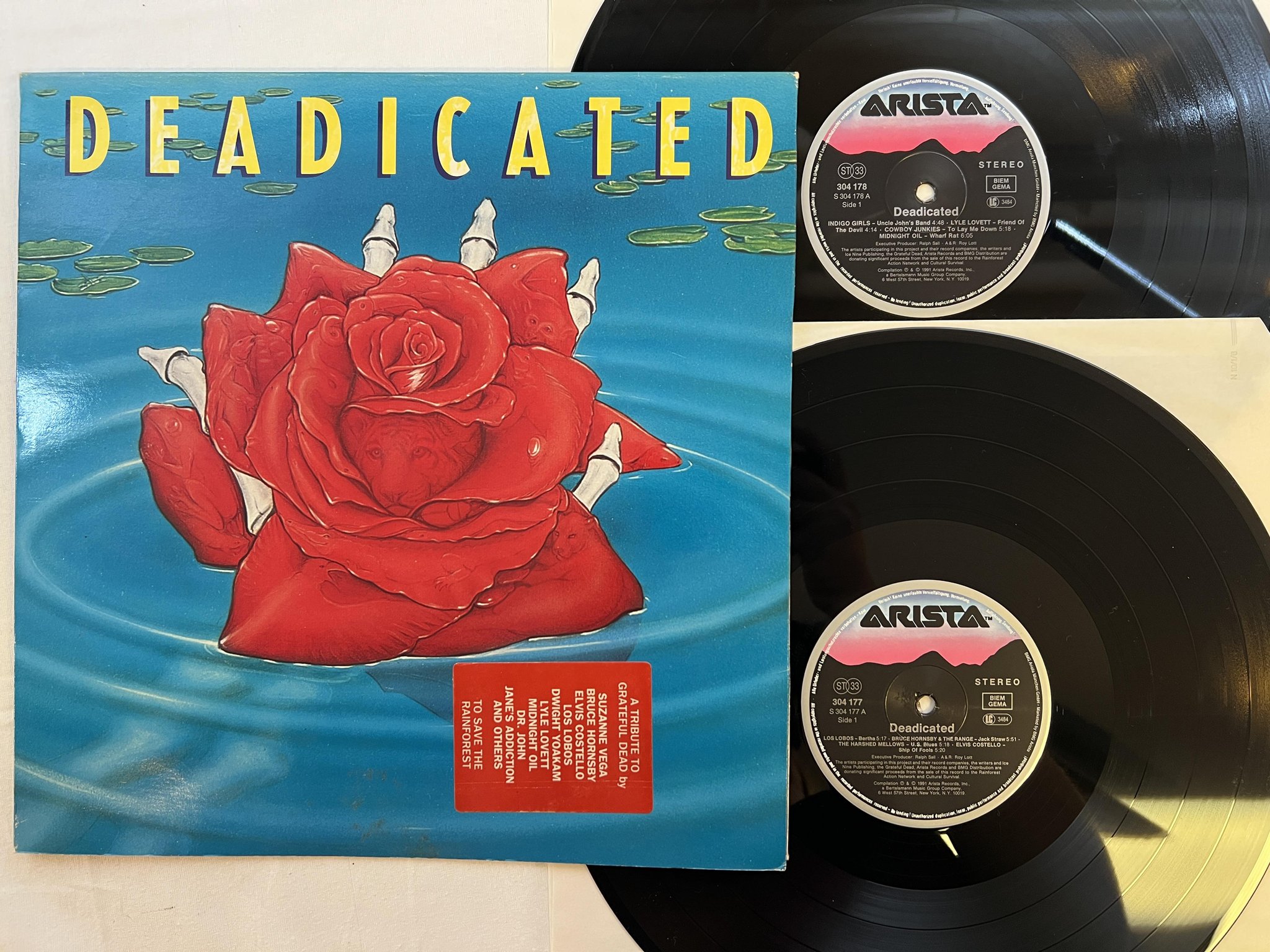 Omslagsbild för skivan V/A deadicated 2xLP -91 ARISTA 304 179 