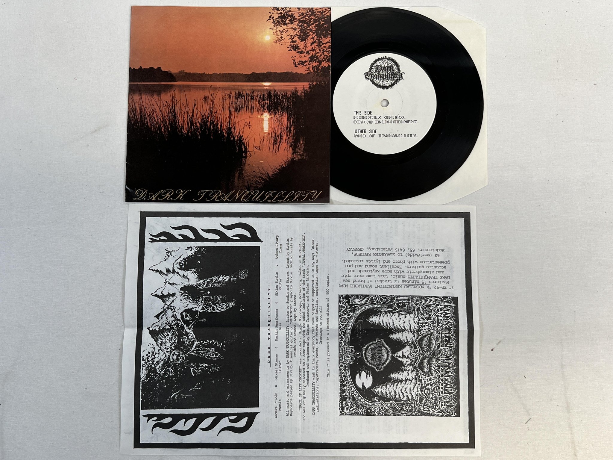 Omslagsbild för skivan DARK TRANQUILITY Trail Of Life Decayed  7" -92 MEXICO GUTTURAL  death metal