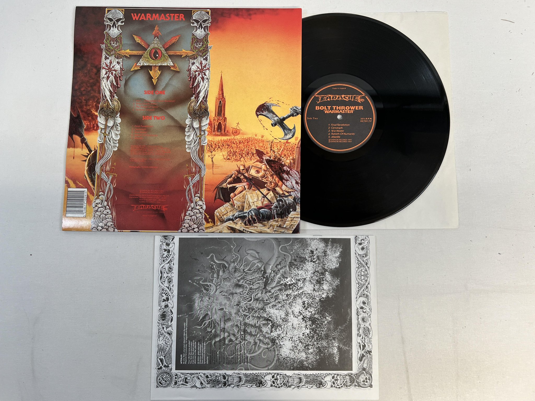 Omslagsbild för skivan BOLT THROWER War Master LP -91 UK earache MOSH 29 ** grindcore ** RARE !