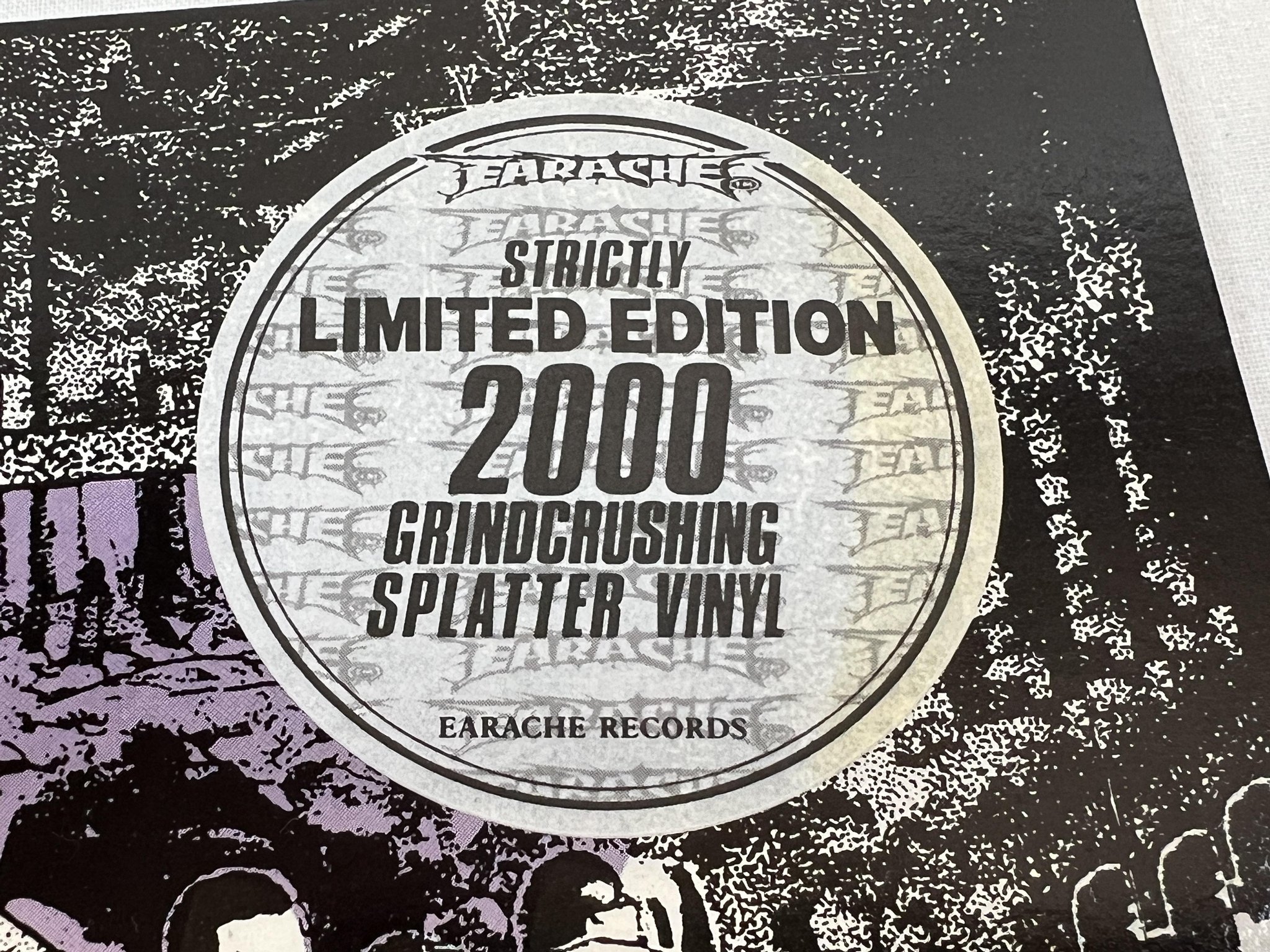 Omslagsbild för skivan NAPALM DEATH From Enslavement To Obliteration LP -91 UK EARACHE MOSH 8  LTD