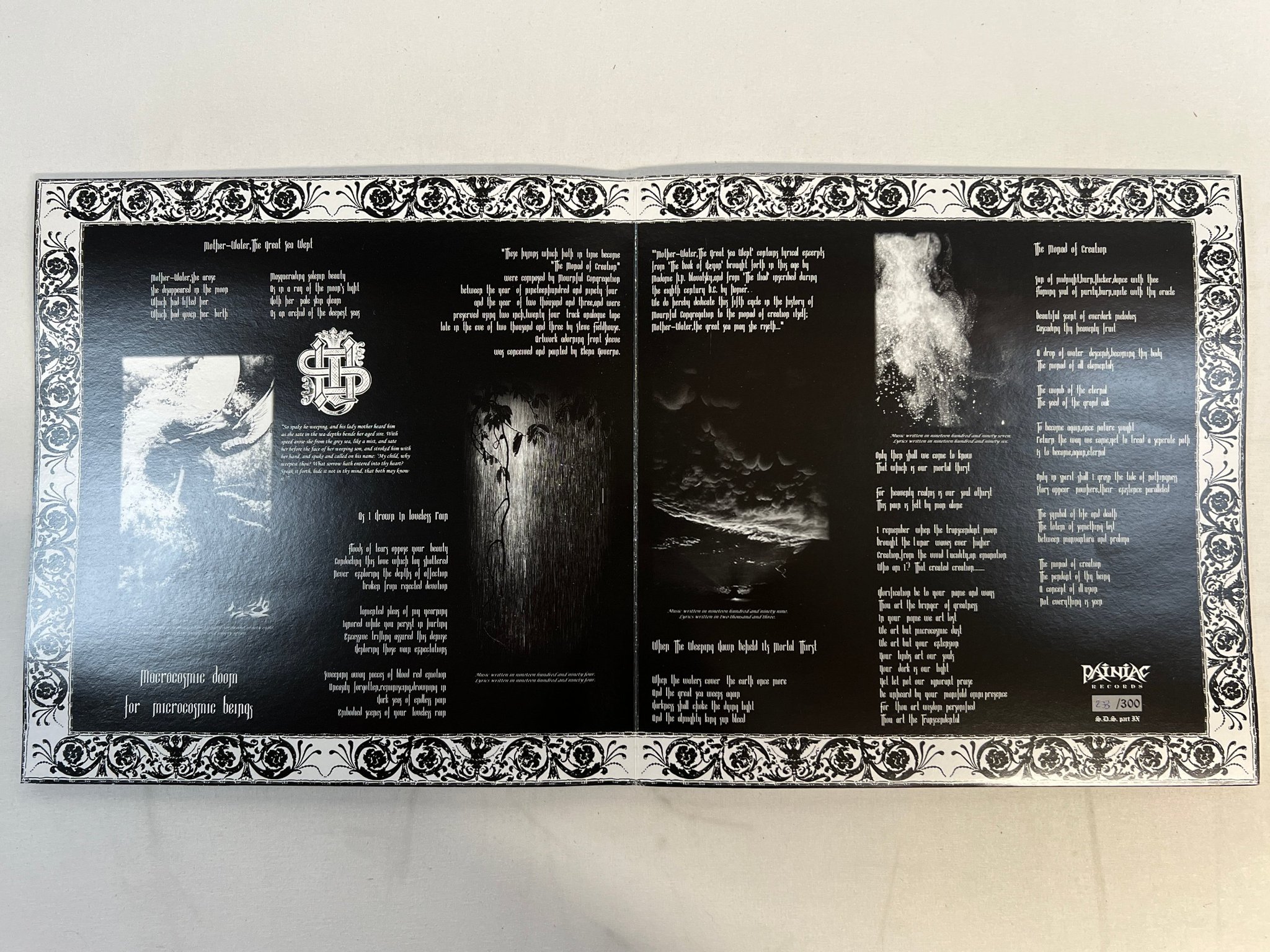 Omslagsbild för skivan MOURNFUL CONGREGATION The Monad Of Creation 2xLP 2005 Bel  PAINIAC 300 copies