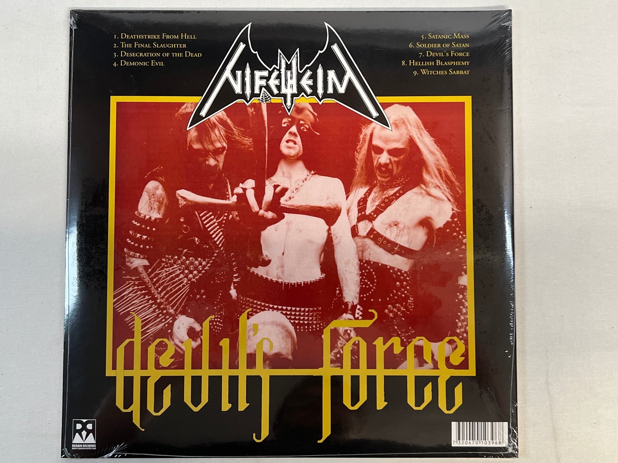 Omslagsbild för skivan NIFELHEIM Devil's Force LP 2010 REGAIN RRLP151 ** black metal **