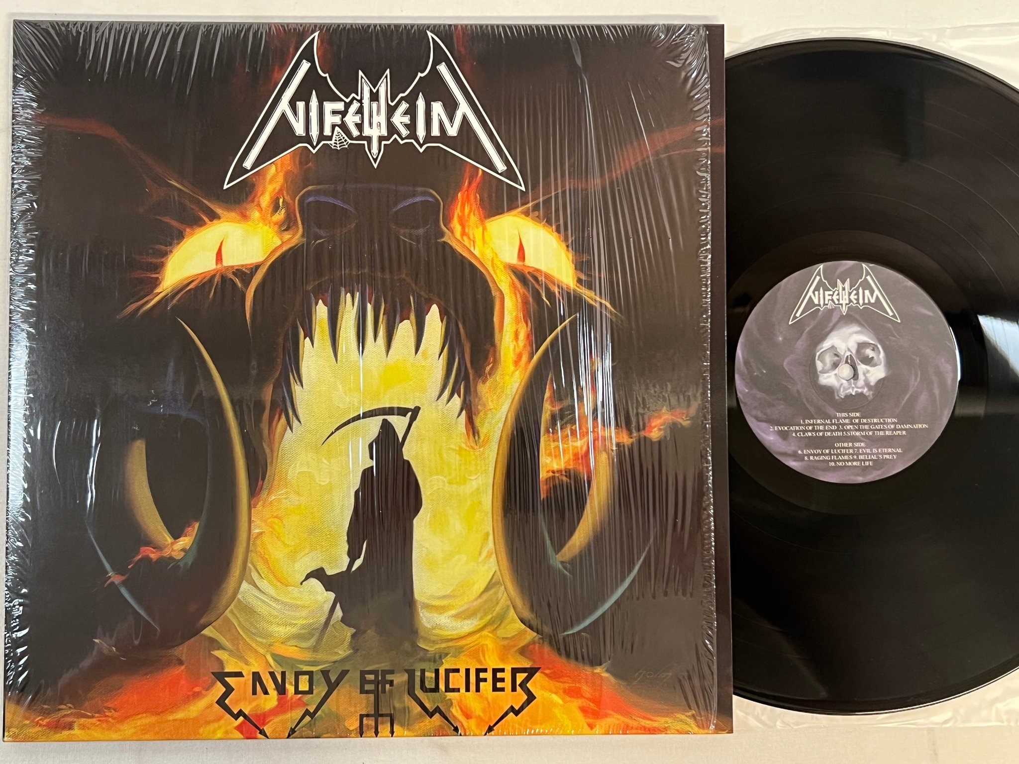 Omslagsbild för skivan NIFELHEIM Envoy Of Lucifer LP 2008 1st press REGAIN RR 121  *** R A R E ***