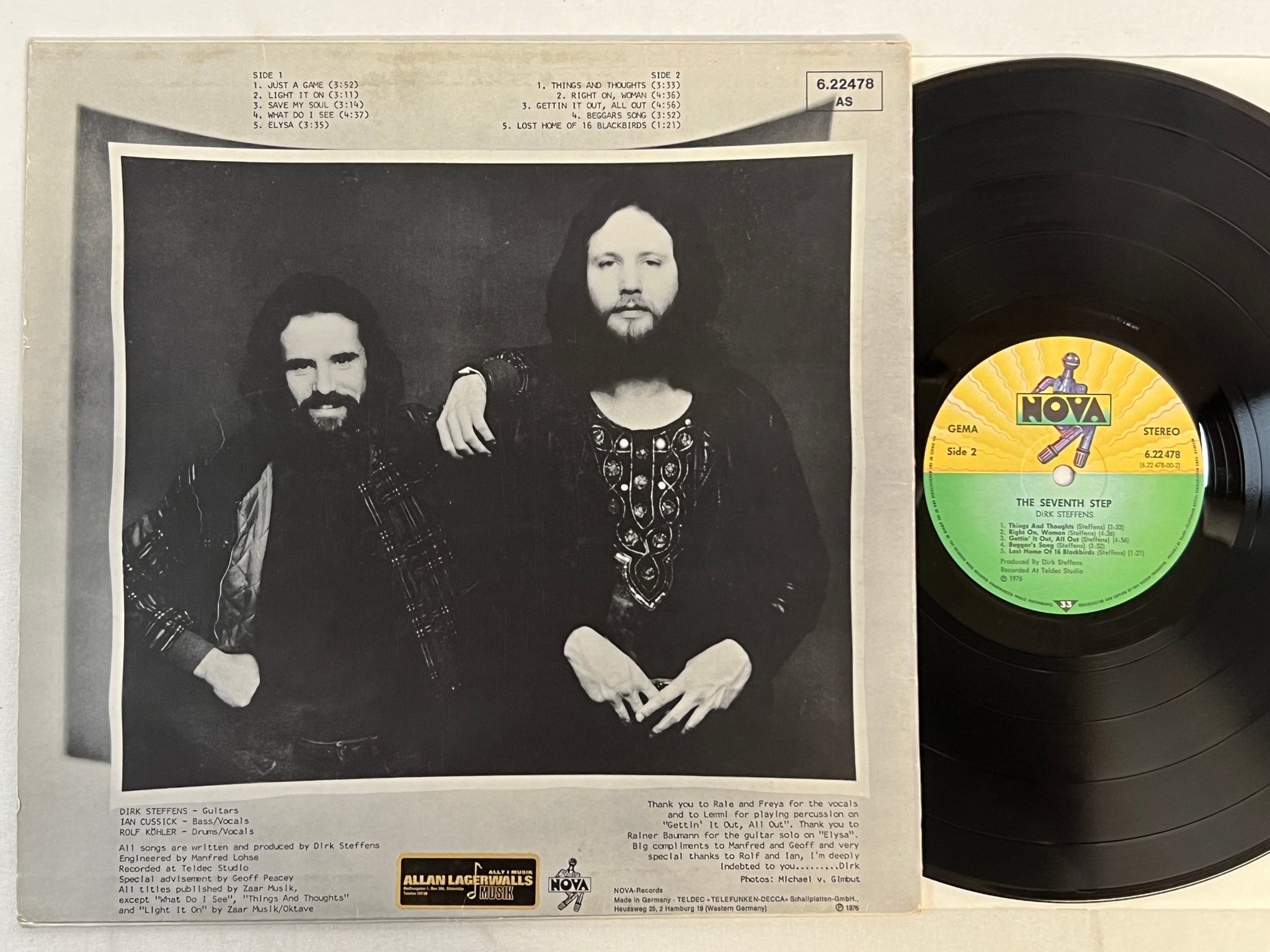 Omslagsbild för skivan DIRK STEFFENS the seventh step LP -76 Ger NOVA 6.22478 AS ** RARE **