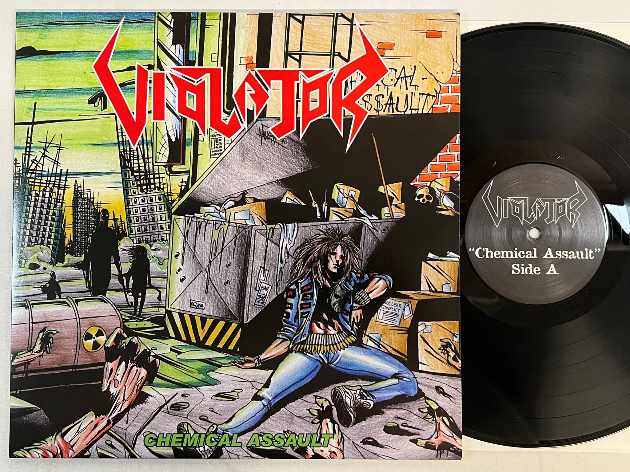 Omslagsbild för skivan VIOLATOR Chemical Assault LP 2006 Ger KILL AGAIN complete w/ all inserts  