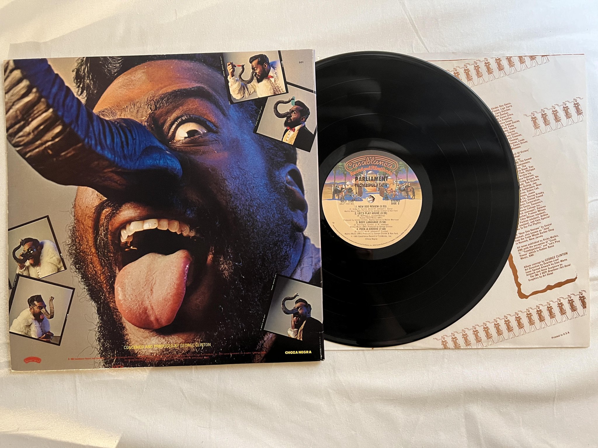 Omslagsbild för skivan PARLIAMENT Trombipulation LP -80 US CASABLANCA NBLP 7249 ** P FUNK **