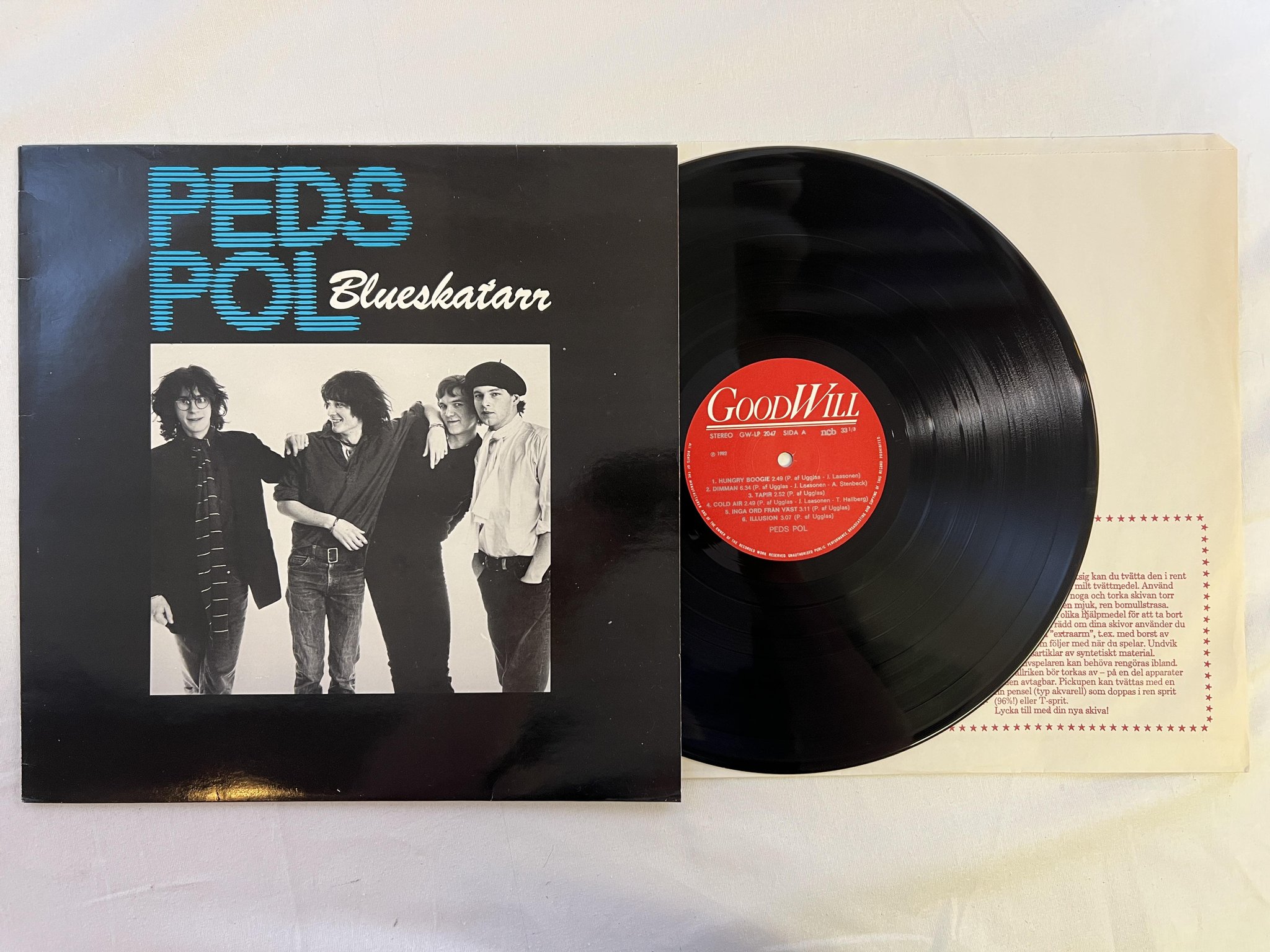 Omslagsbild för skivan PEDS POL Blueskatarr LP -82 Swe GOODWILL GWLP 2047