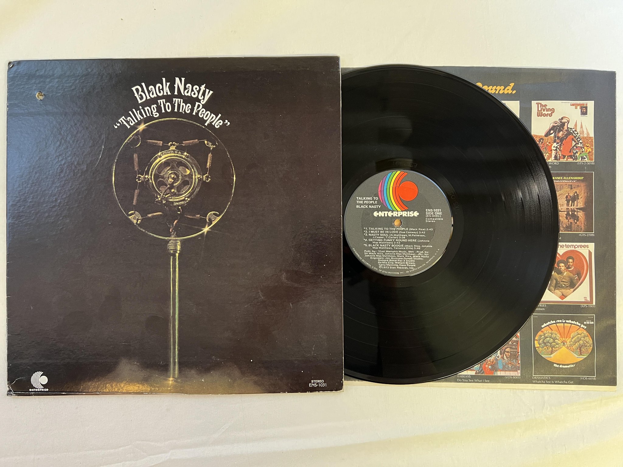Omslagsbild för skivan BLACK NASTY talking to the people LP -73 US STAX ENS-1031 ** RARE SOUL **