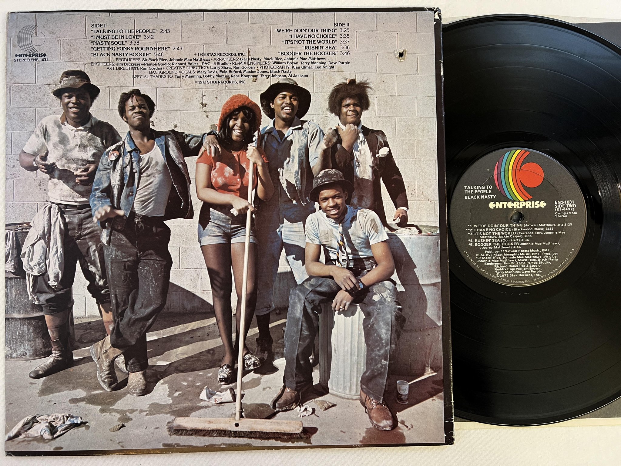 Omslagsbild för skivan BLACK NASTY talking to the people LP -73 US STAX ENS-1031 ** RARE SOUL **