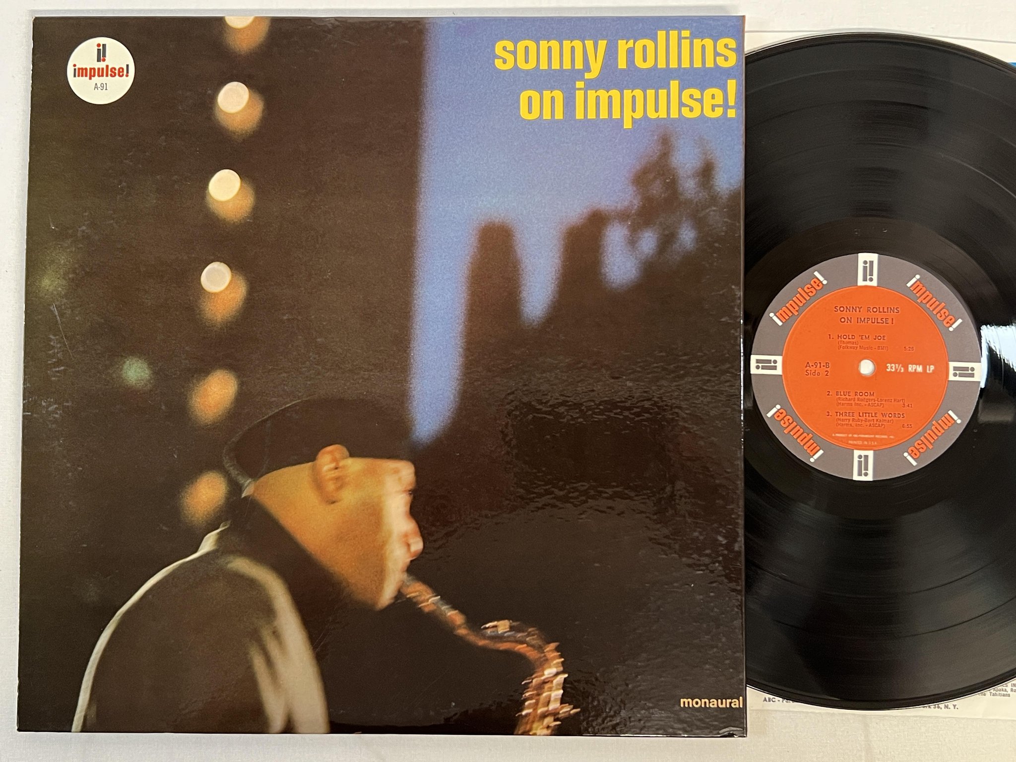 Omslagsbild för skivan SONNY ROLLINS on Impulse LP -65 US IMPULSE! A-91 mono original ** TOPP EX **