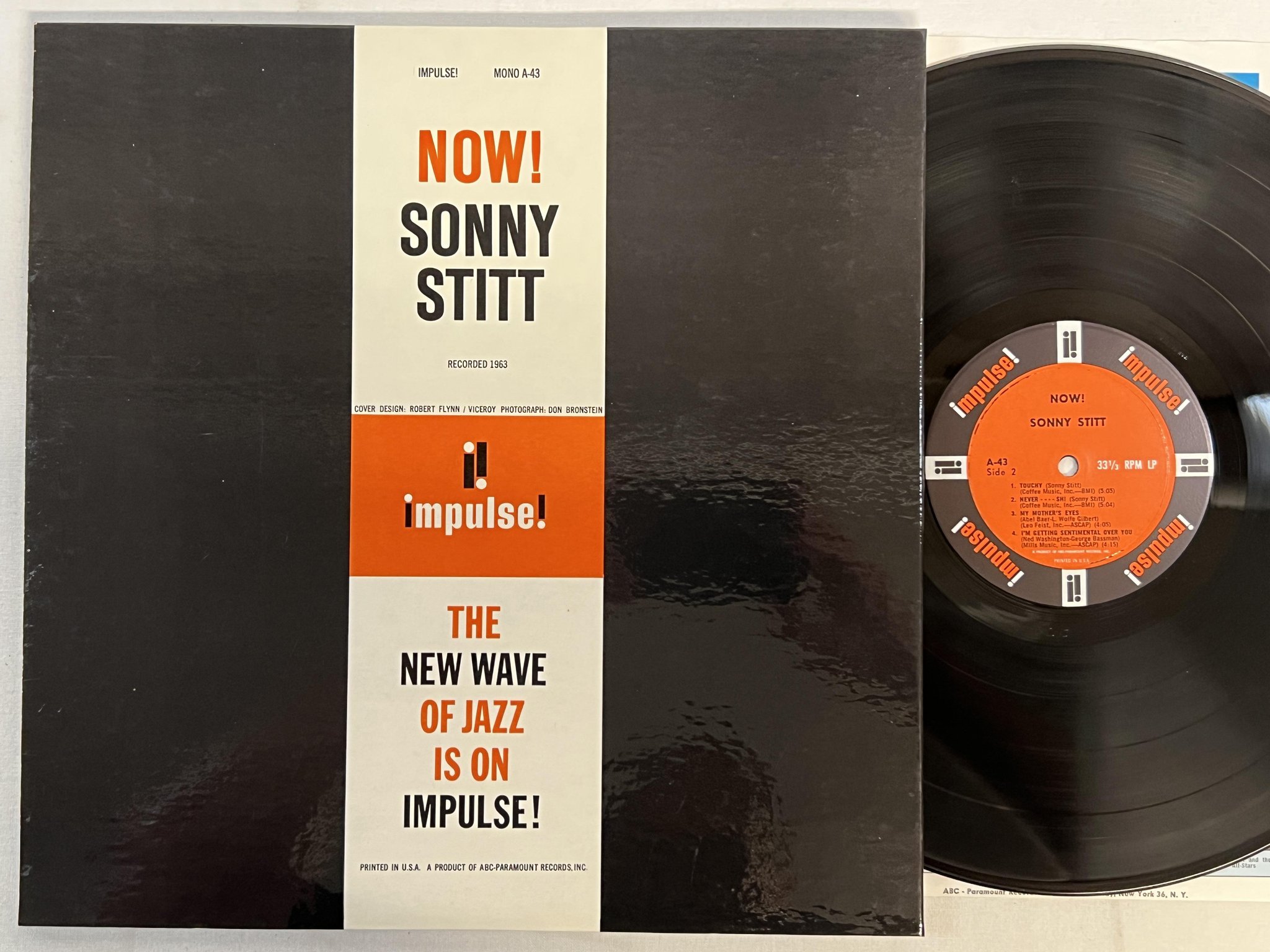 Omslagsbild för skivan SONNY STITT Now! LP -63 US IMPULSE! A-43 mono original ** TOPP EX **