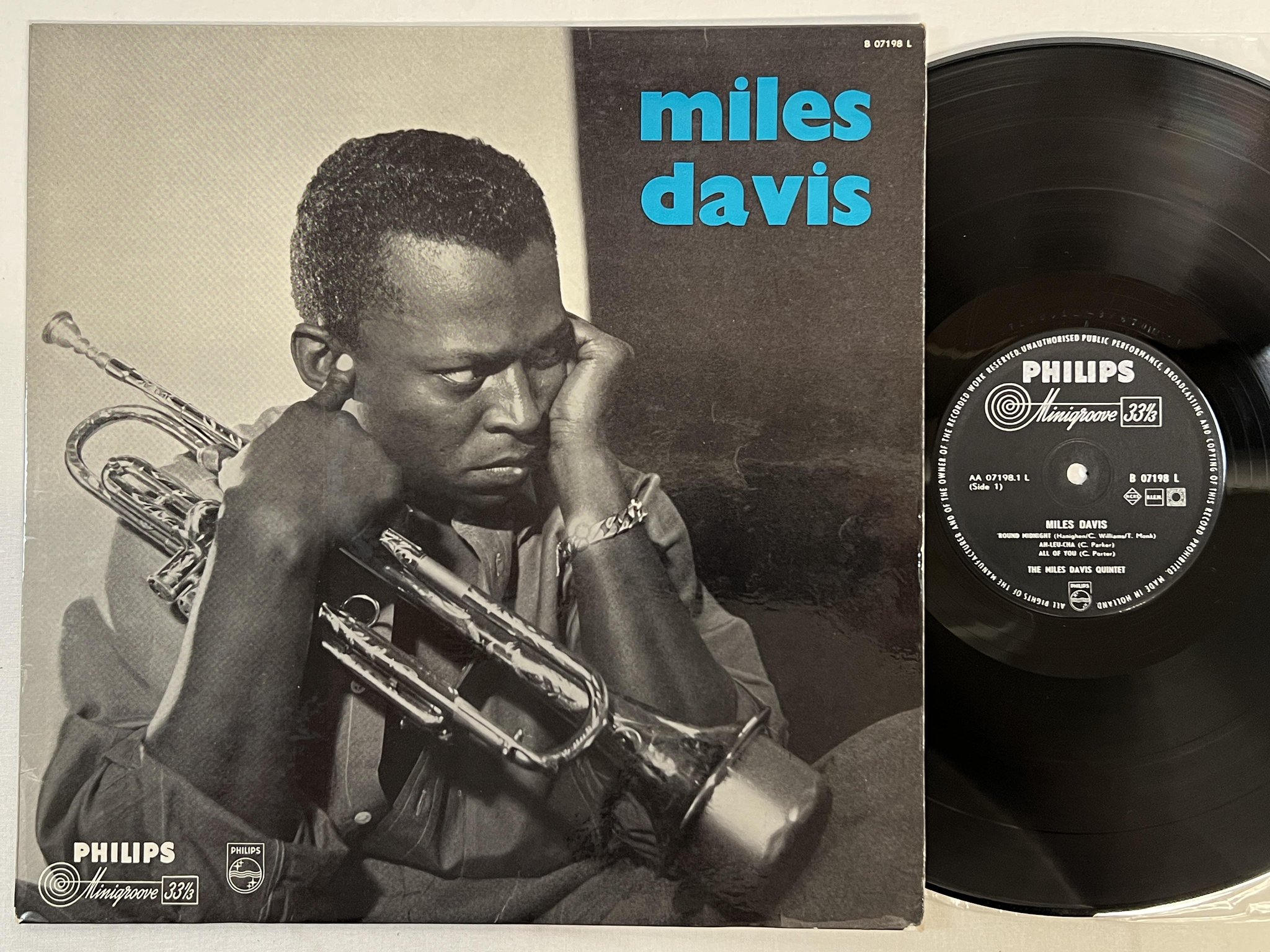 Omslagsbild för skivan MILES DAVIS s/t LP -57 Hol PHILIPS mono B 07198 L 