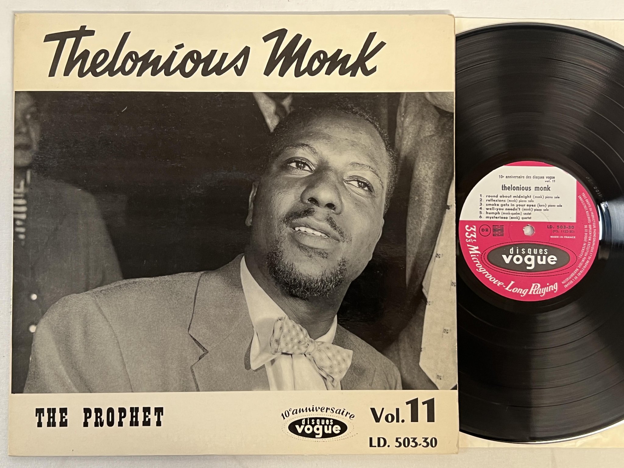 Omslagsbild för skivan THELONIOUS MONK The Prophet LP -61 Fra DISQUES VOGUE LD. 503-30