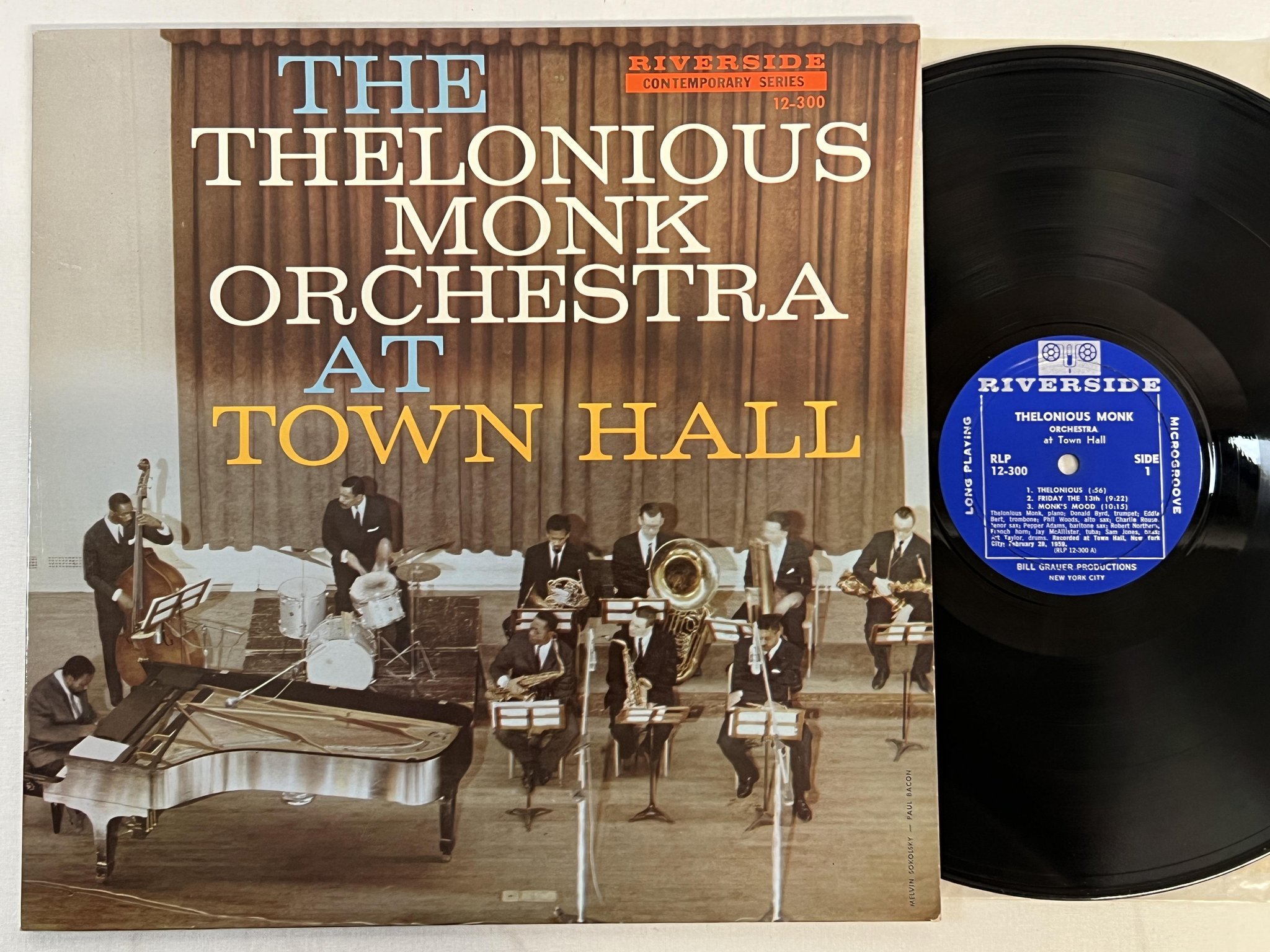 Omslagsbild för skivan THELONIOUS MONK at Town Hall LP -59 US RIVERSIDE RLP 12-300 ** NICE COPY **