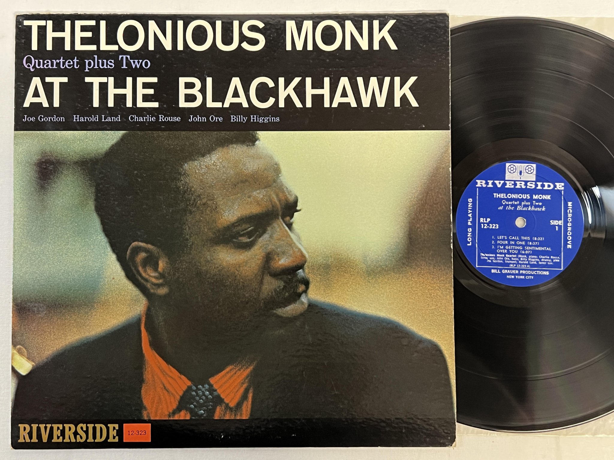 Omslagsbild för skivan THELONIOUS MONK QUARTET PLUS TWO at the Blackhawk LP -60 US RIVERSIDE RLP 12-323