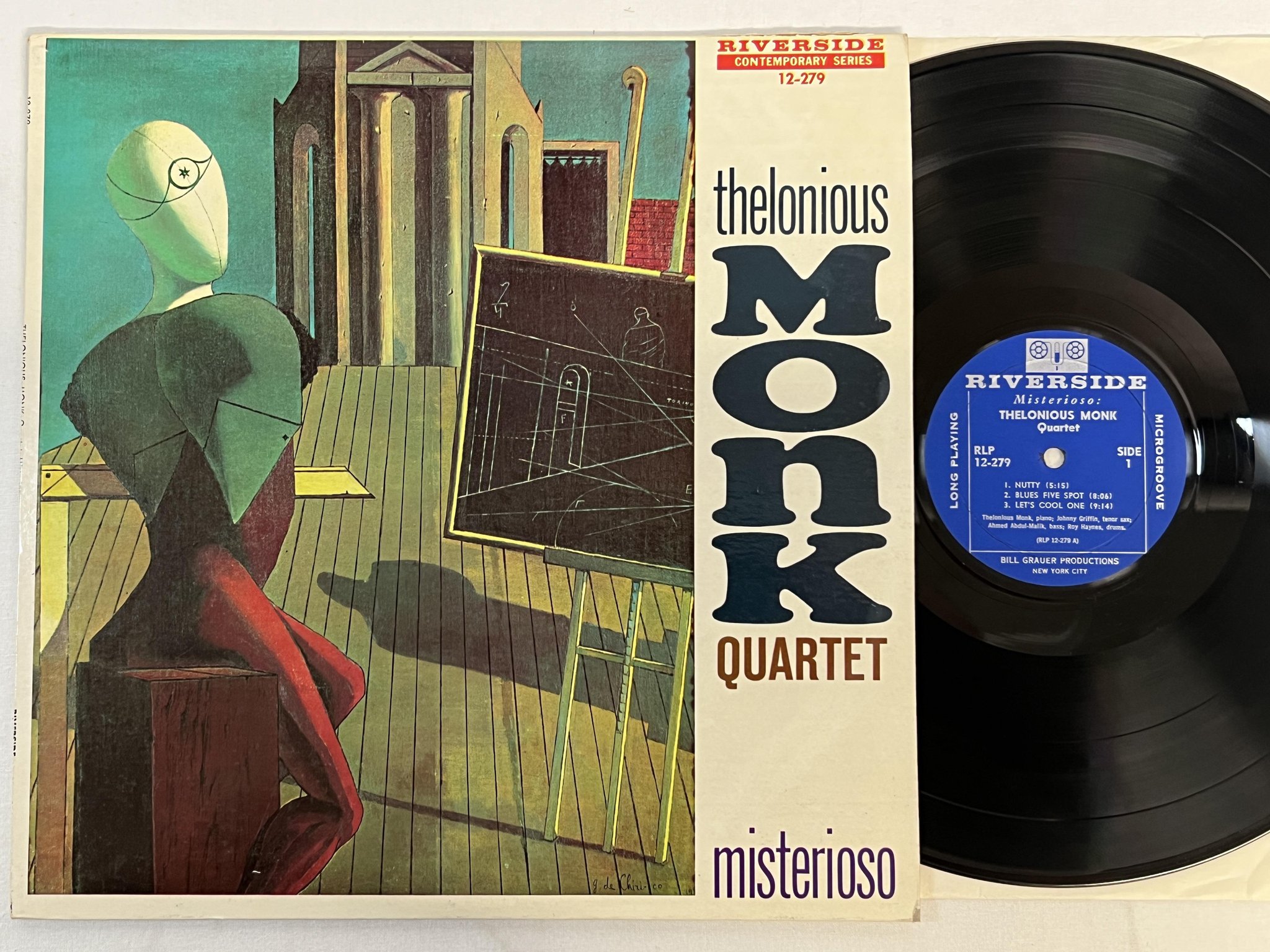 Omslagsbild för skivan THELONIOUS MONK QUARTET misterioso LP -58 US RIVERSIDE RLP 12-279