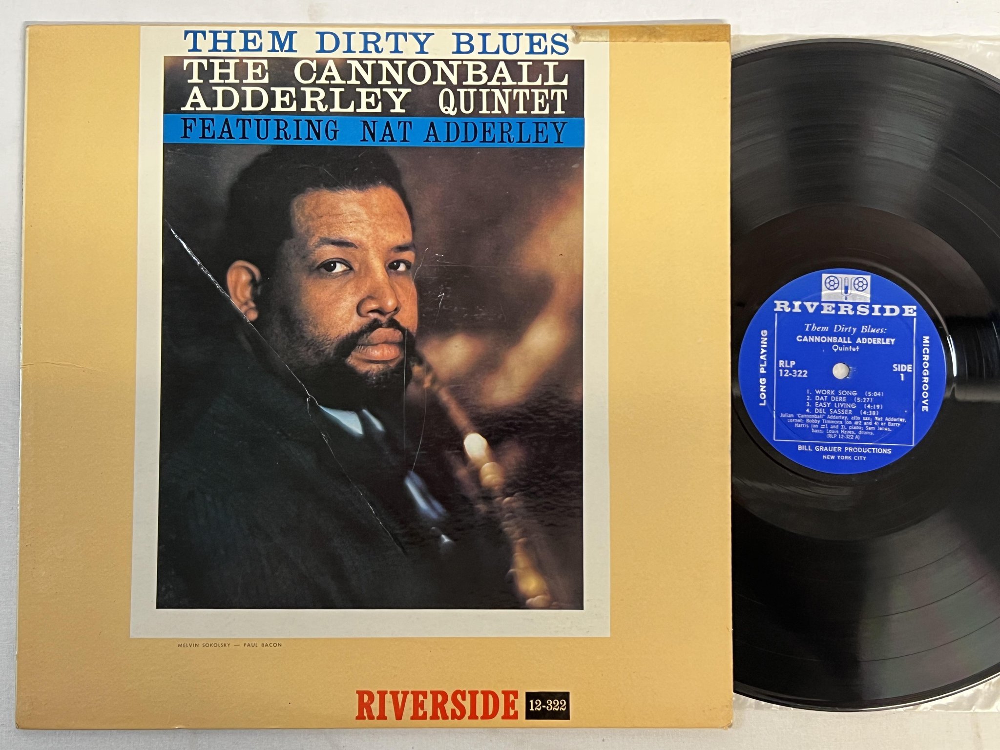 Omslagsbild för skivan CANNONBALL ADDERLEY them dirty blues LP -60 US RIVERSIDE RLP 12-322