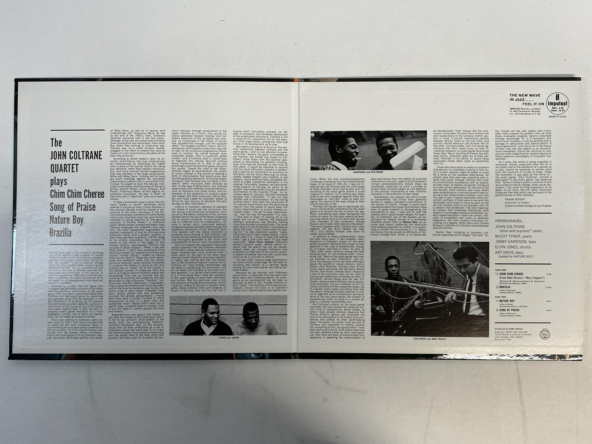 Omslagsbild för skivan JOHN COLTRANE QUARTET plays LP -65 US IMPULSE! A-85 mono original ** TOPP EX **