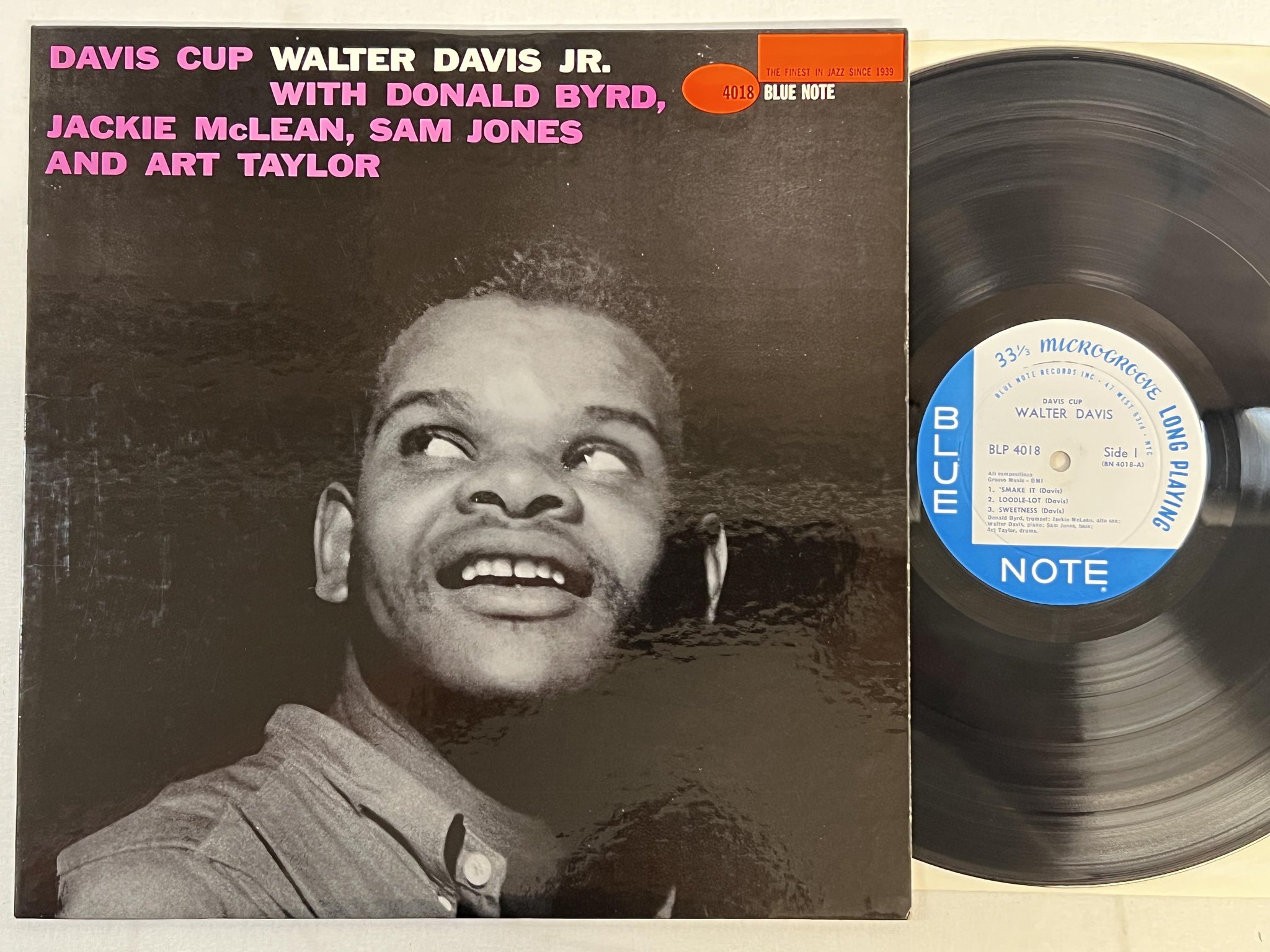 Omslagsbild för skivan WALTER DAVIS Davis Cup LP -59 US BLUE NOTE BLP 4018 ** mega rare original **