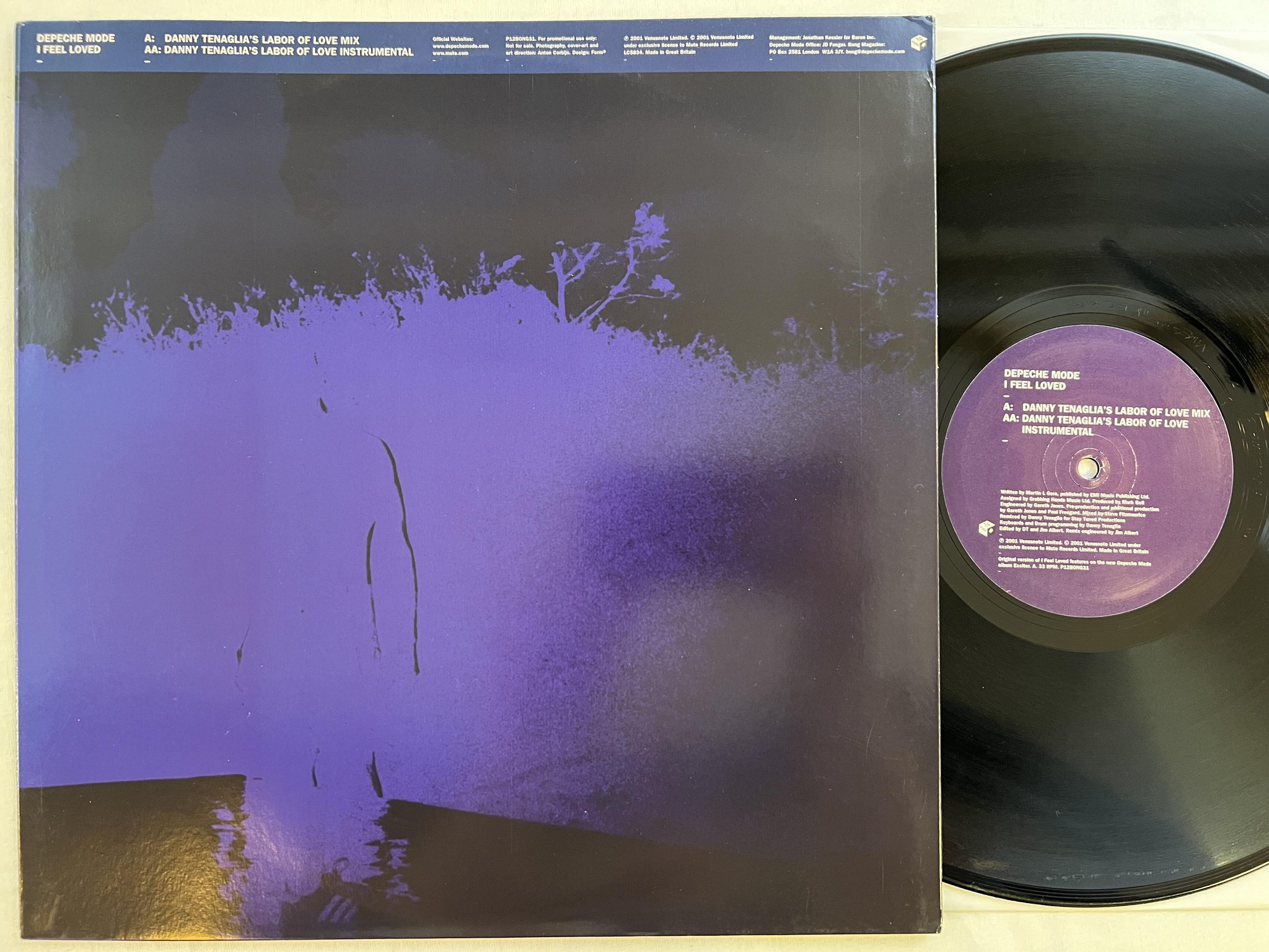 Omslagsbild för skivan DEPECHE MODE I feel loved 12"single 2001 UK P12BONG31 PROMO