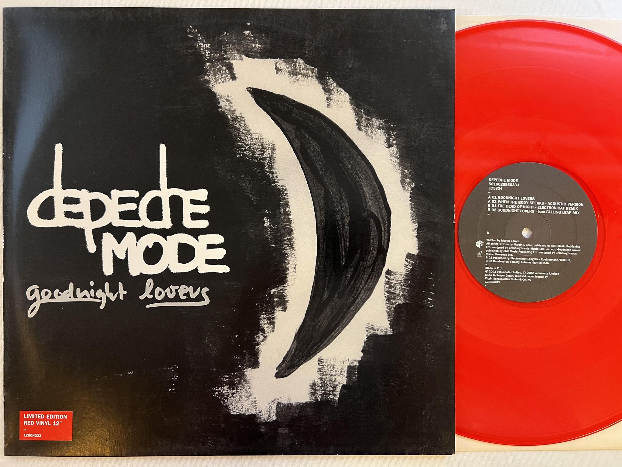 Omslagsbild för skivan DEPECHE MODE Goodnight Lovers 12"single 2002 MUTE 12BONG33 