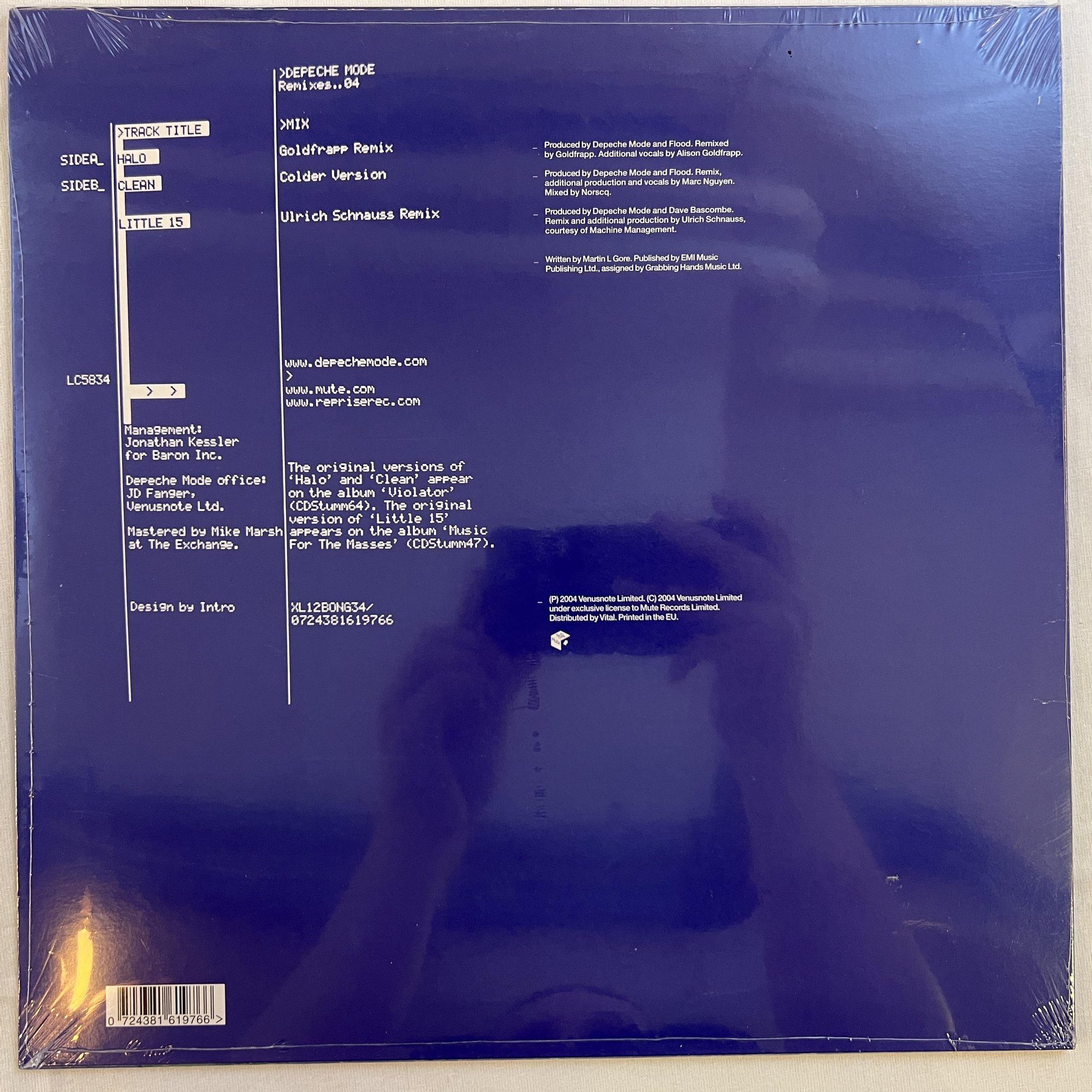 Omslagsbild för skivan DEPECHE MODE Remixes··04  12"single 2004 MUTE XL12BONG34 ** SEALED **