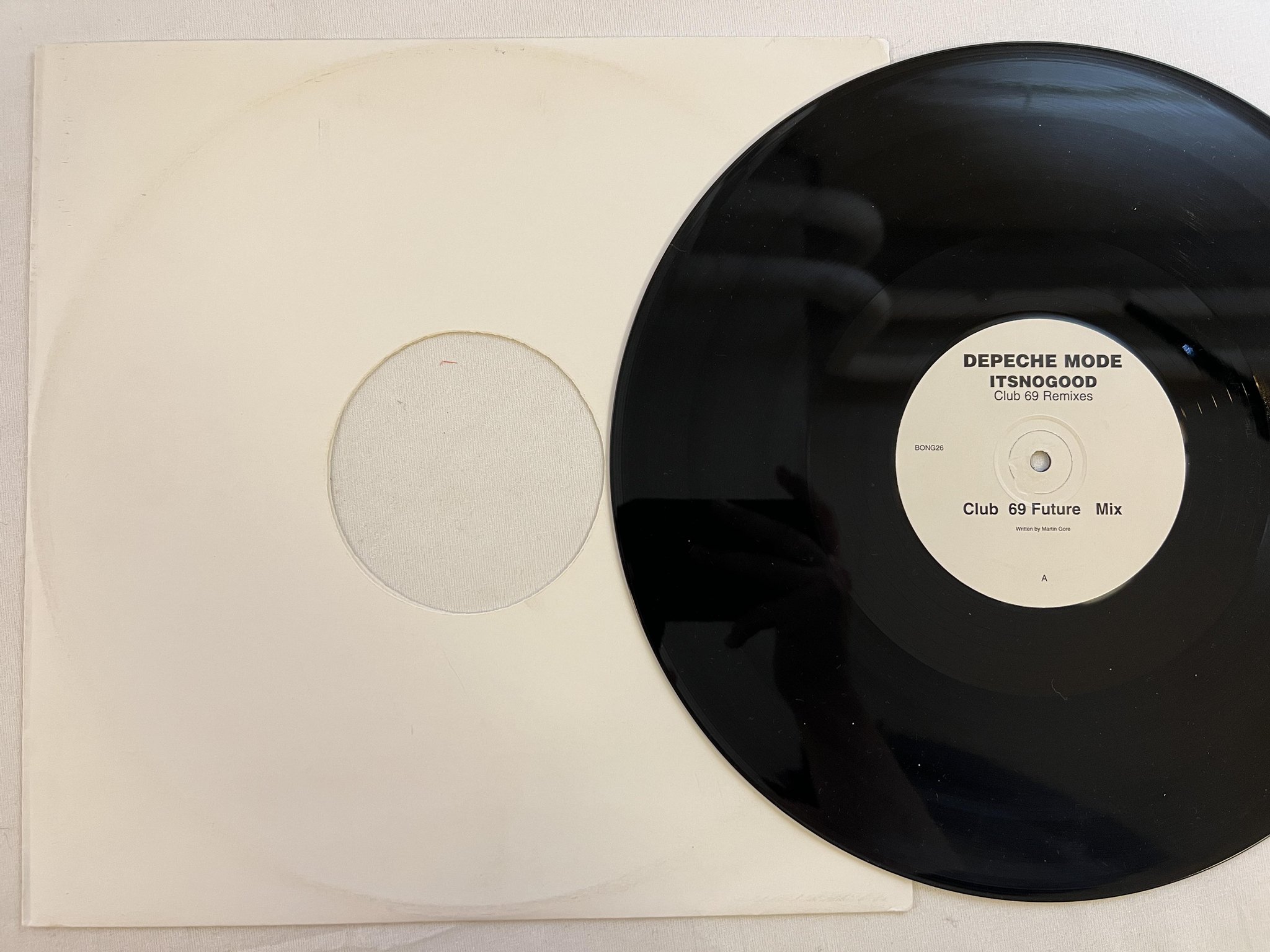 Omslagsbild för skivan DEPECHE MODE It's No Good (Club 69 Remixes) 12" -97 MUTE PL12BONG26 ** promo **