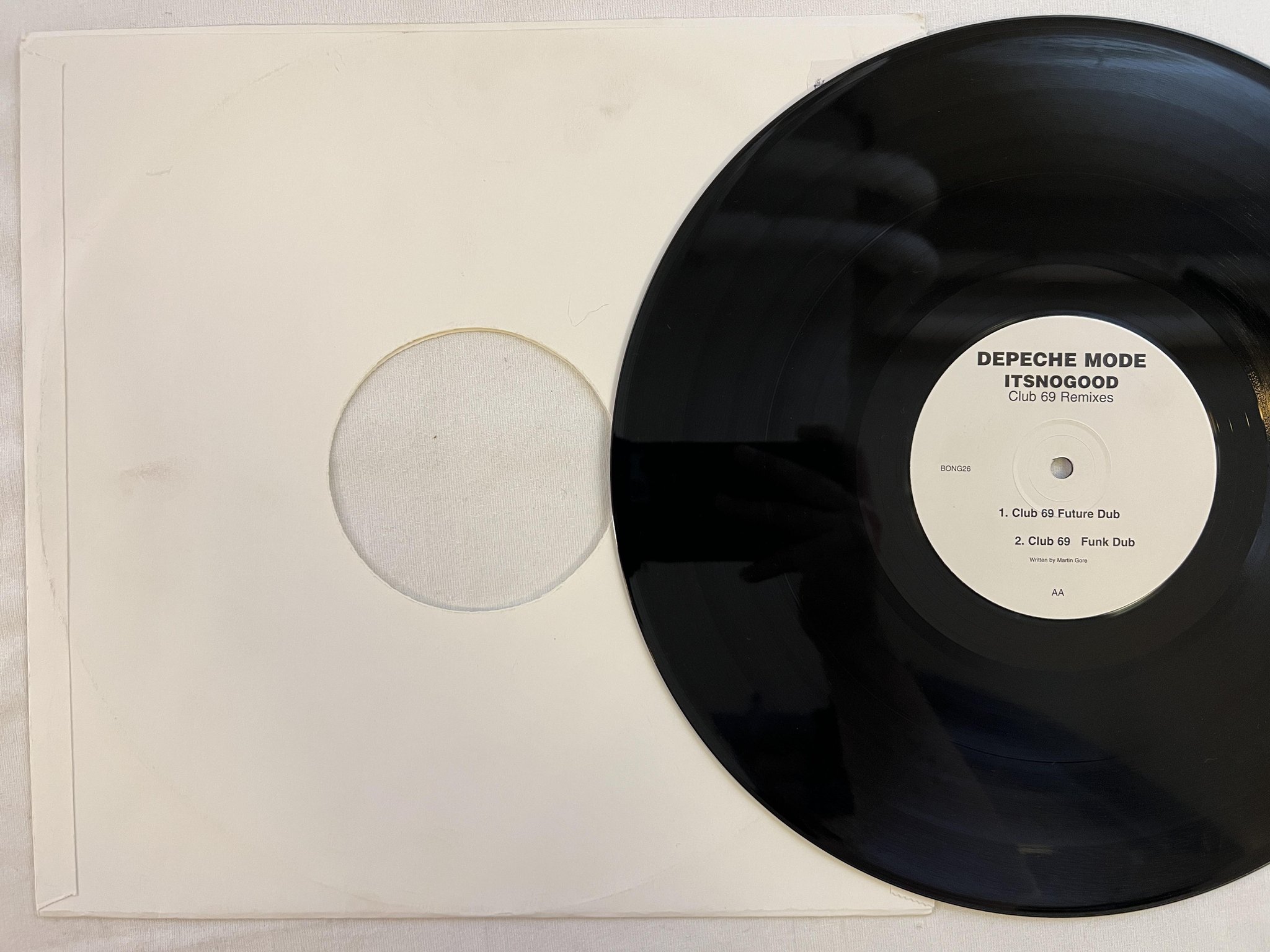 Omslagsbild för skivan DEPECHE MODE It's No Good (Club 69 Remixes) 12" -97 MUTE PL12BONG26 ** promo **