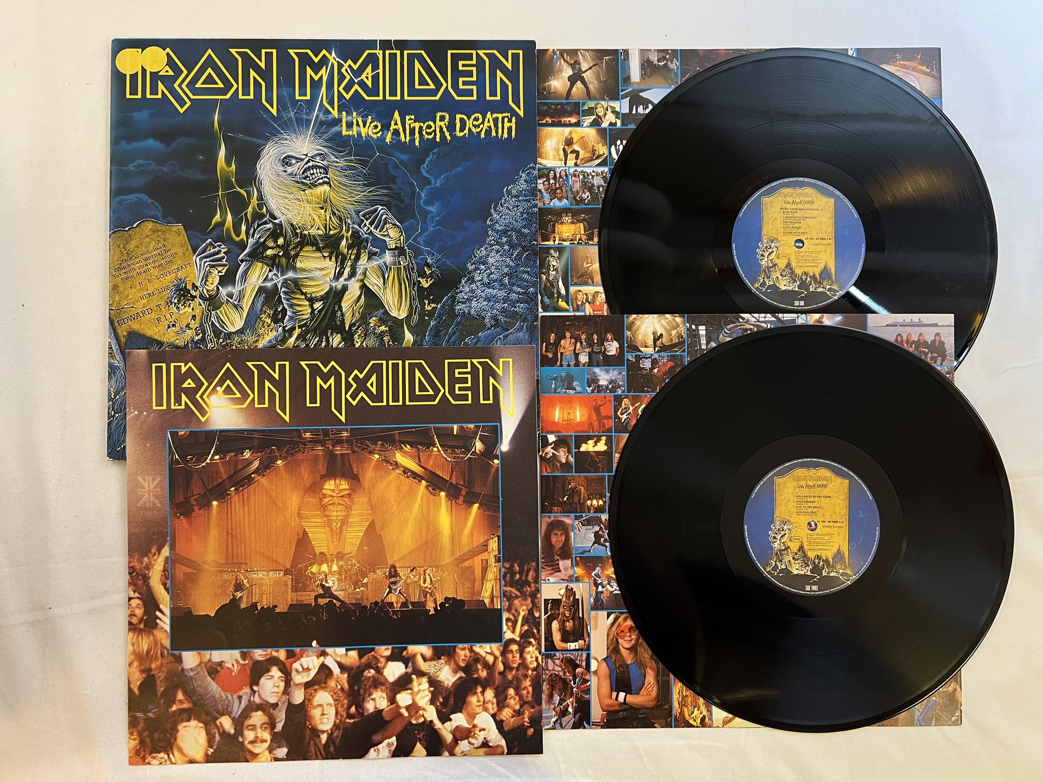 Omslagsbild för skivan IRON MAIDEN live after death LP -85 Hol EMI 1C 164 2404261