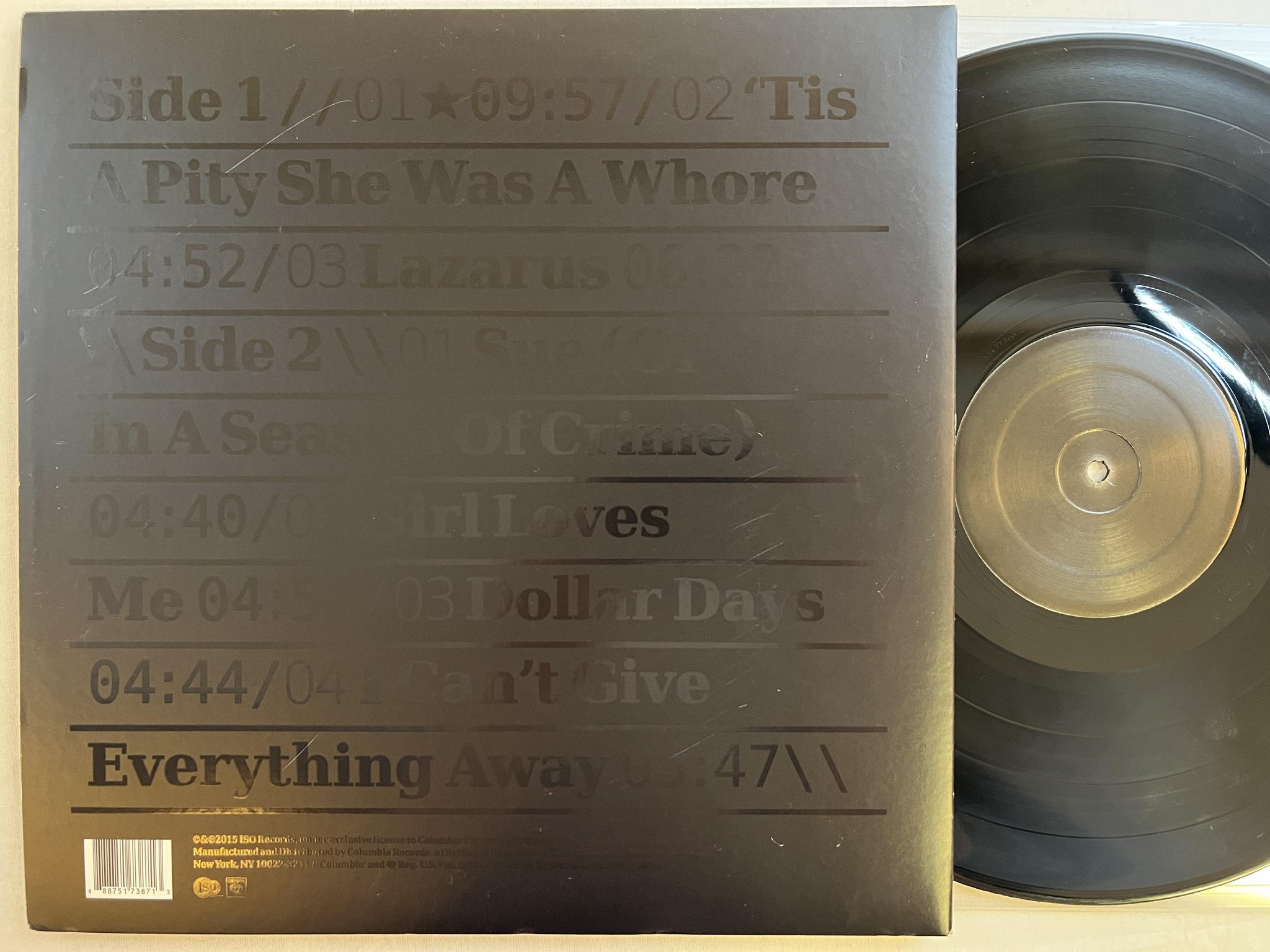 Omslagsbild för skivan DAVID BOWIE blackstar LP 2016 US COLUMBIA 88875173871 